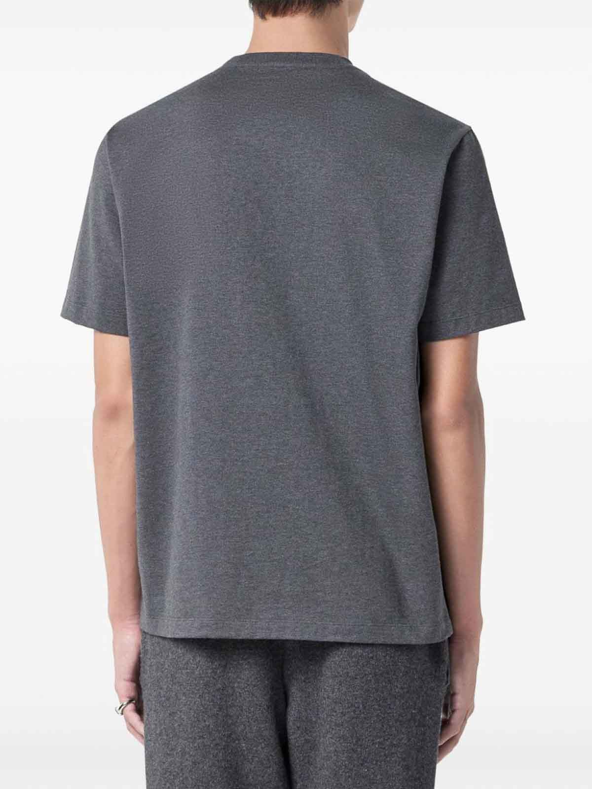 Shop Versace Cotton T-shirt In Grey