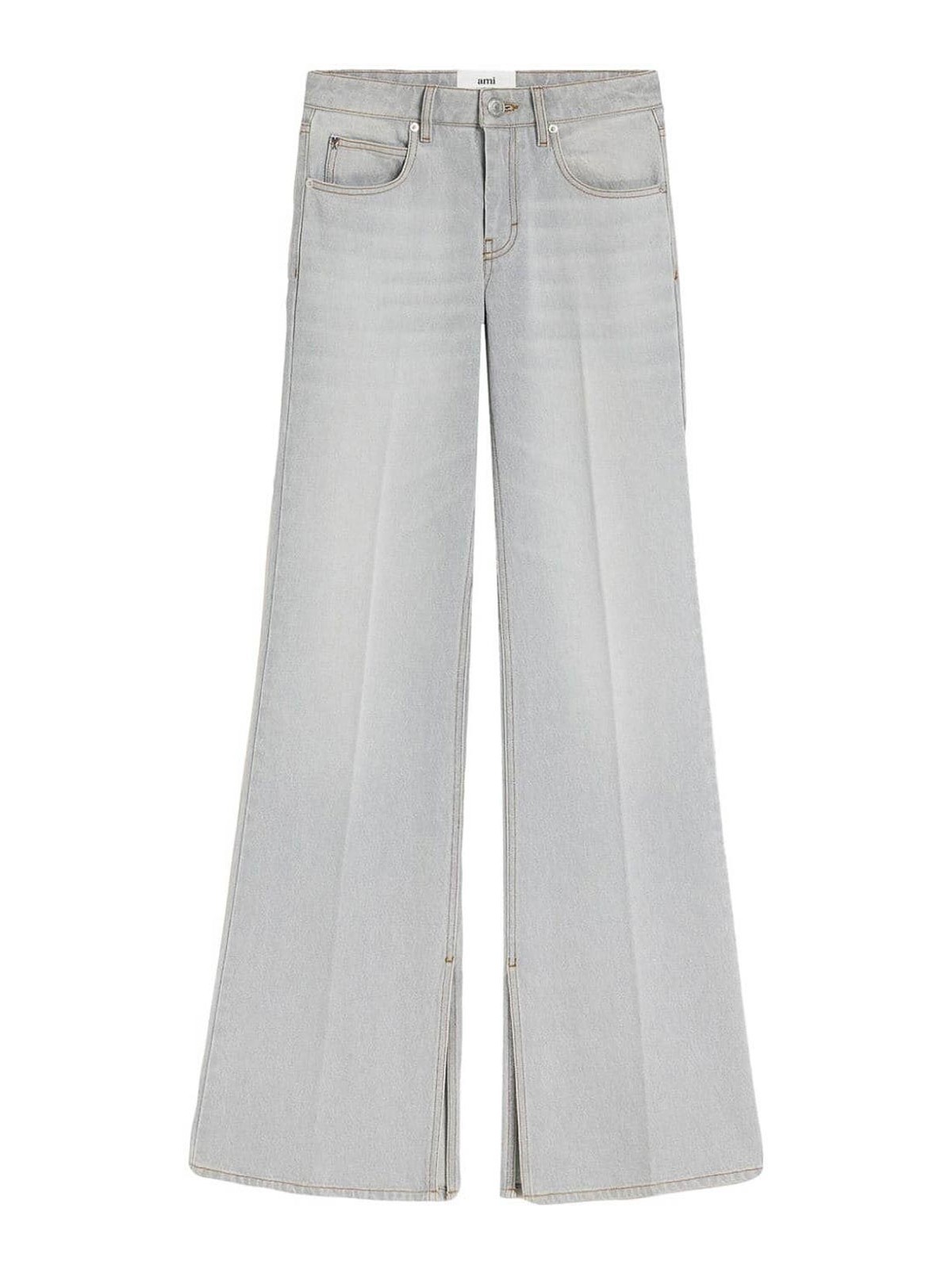 Shop Ami Alexandre Mattiussi Flare Jeans In Grey