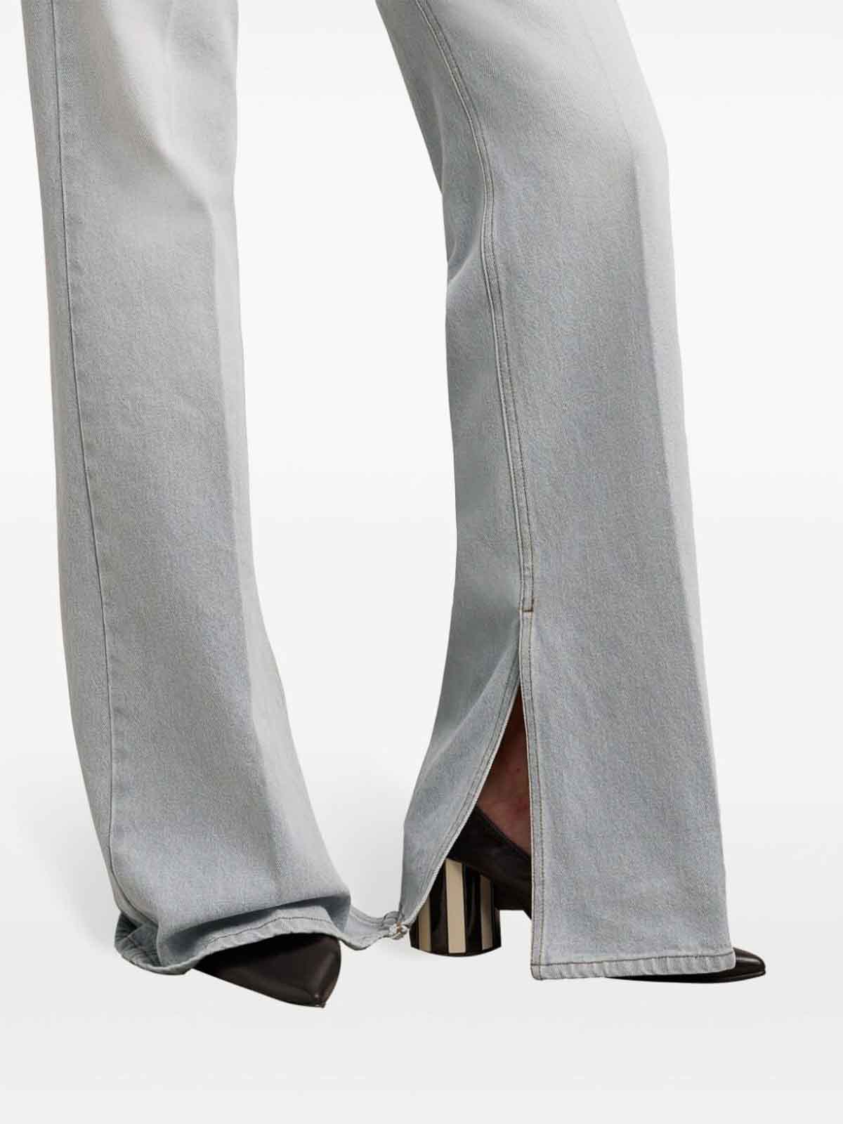 Shop Ami Alexandre Mattiussi Jeans Boot-cut - Gris In Grey