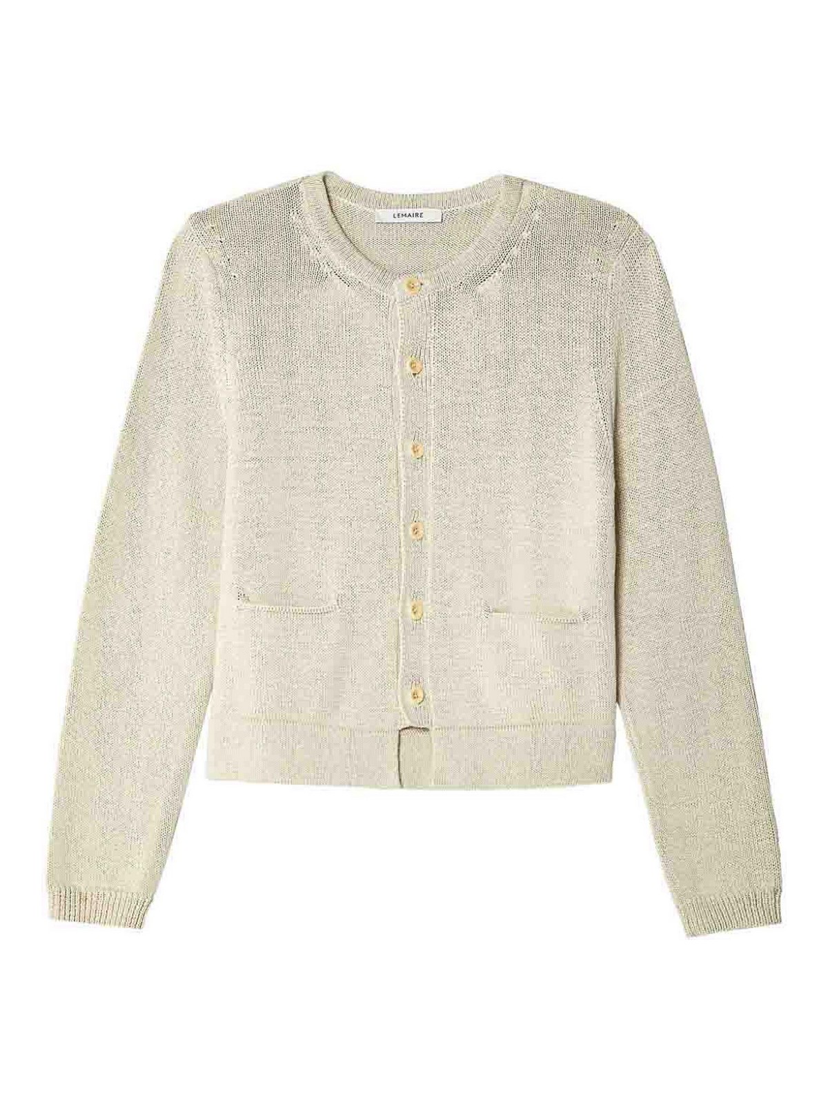 Lemaire Cropped Cardigan In Gray