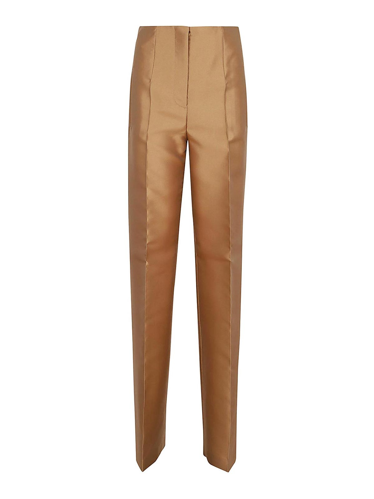 Alberta Ferretti Mikado Trousers In Beige