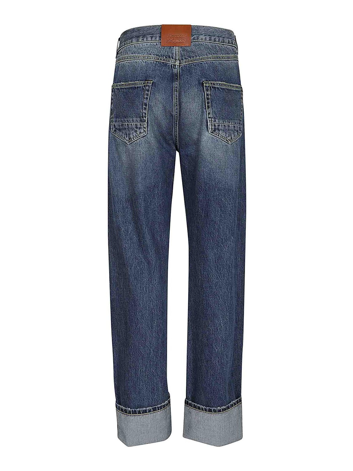 Shop Alexander Mcqueen Jeans Boot-cut - Lavado Oscuro In Dark Wash