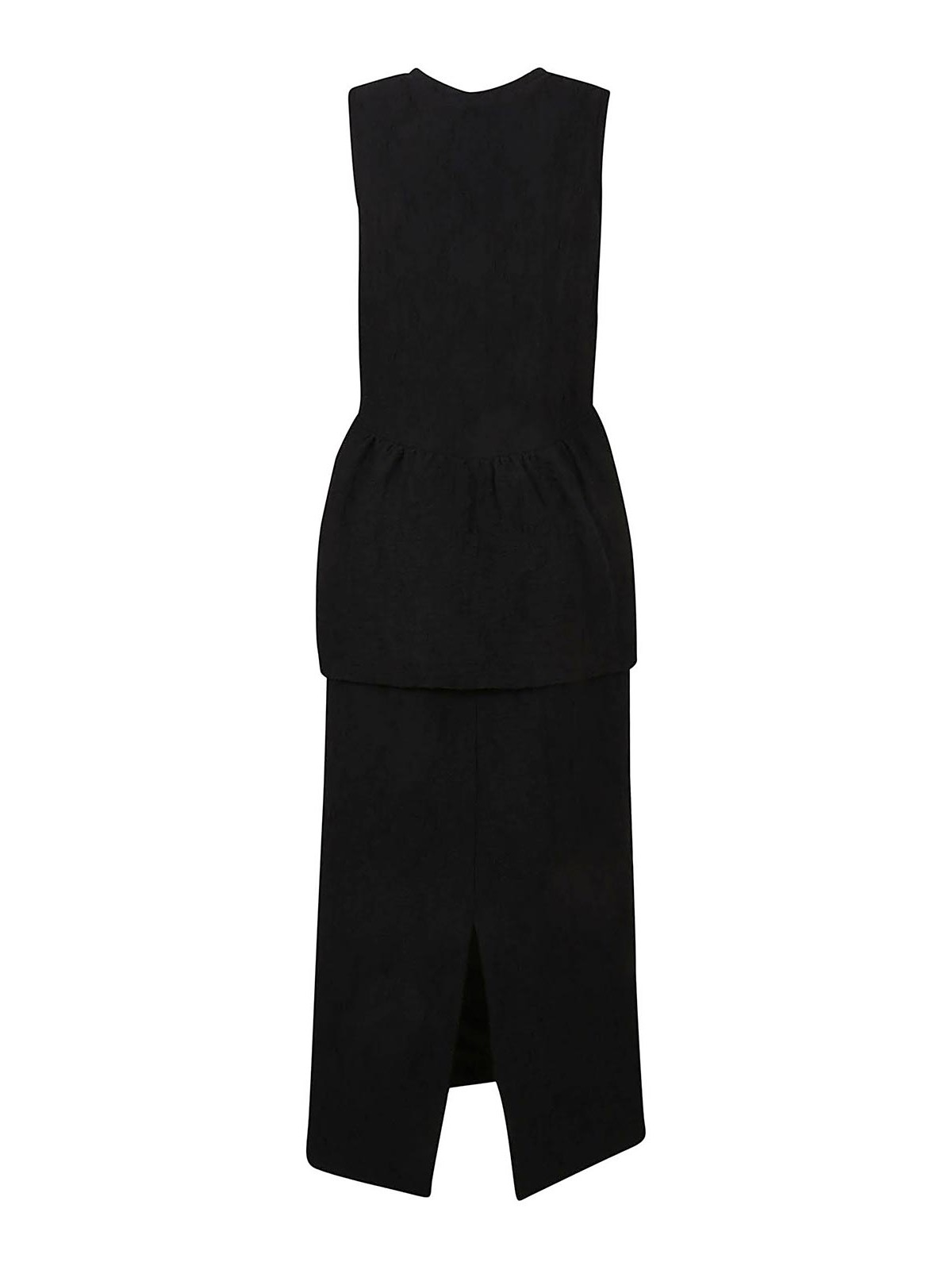 Shop Jil Sander Midi Dress In Black