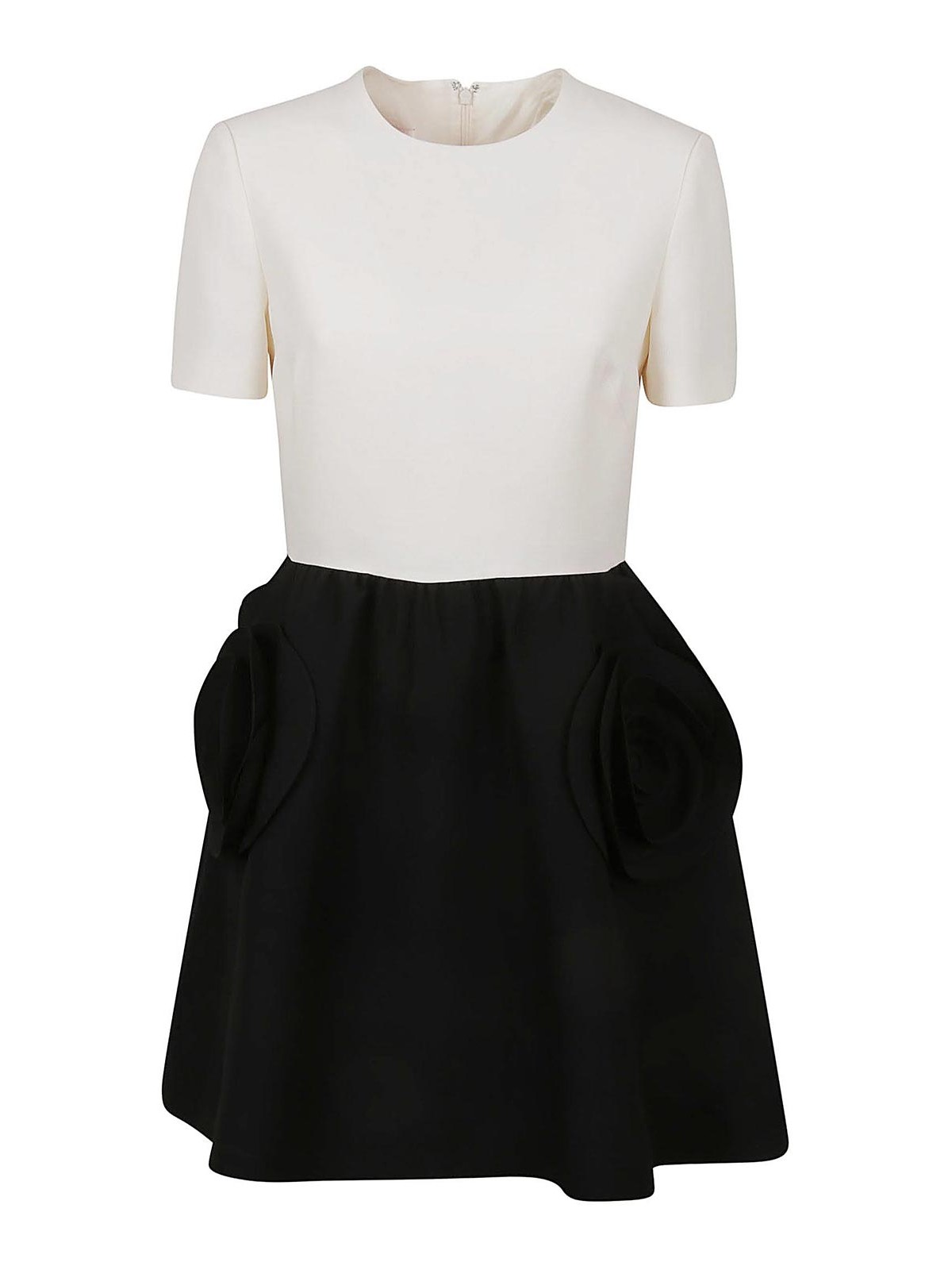 Shop Valentino Crepe Couture Dress In Black