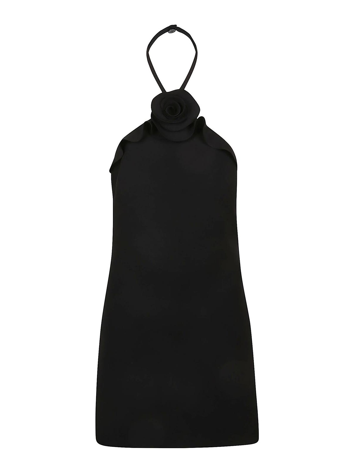 Shop Valentino Crepe Couture Dress In Black
