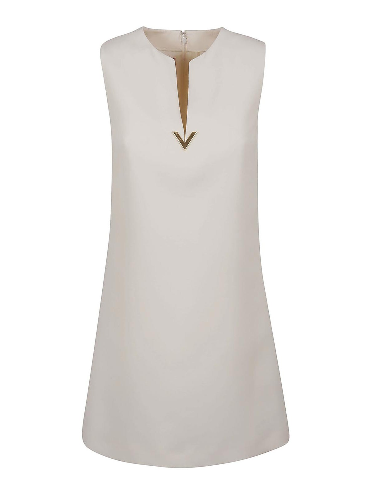 Valentino Crepe Couture Dress In Cream