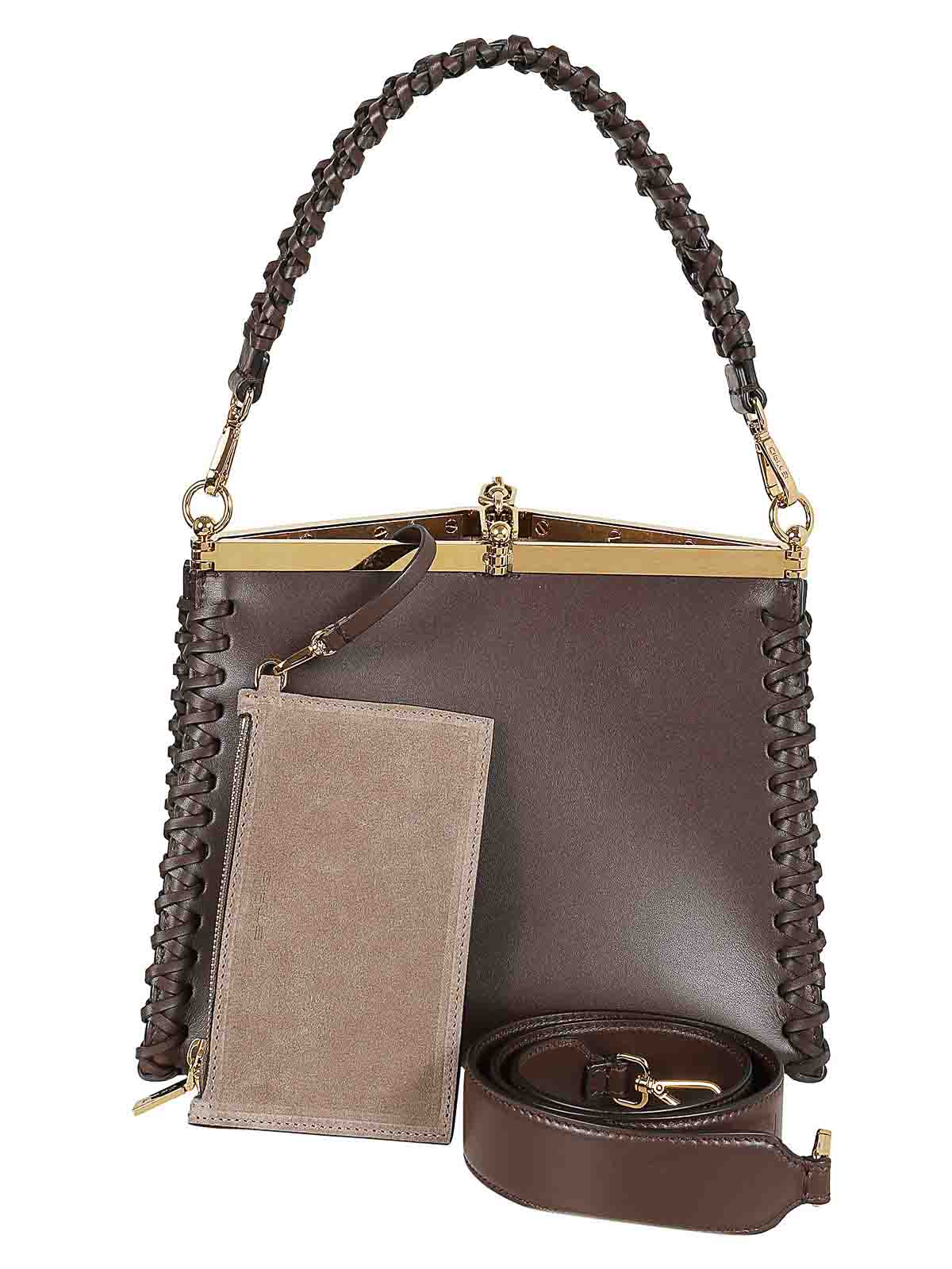 Shop Etro Leather Bag In Brown