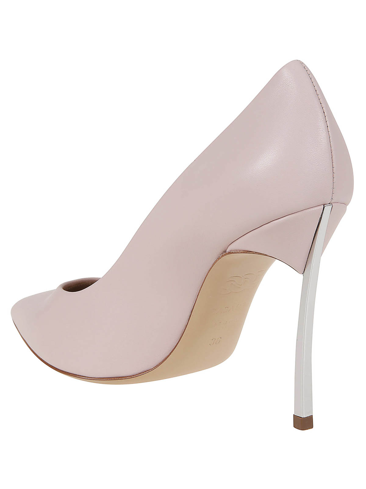 Shop Casadei Leather Pumps In Light Grey