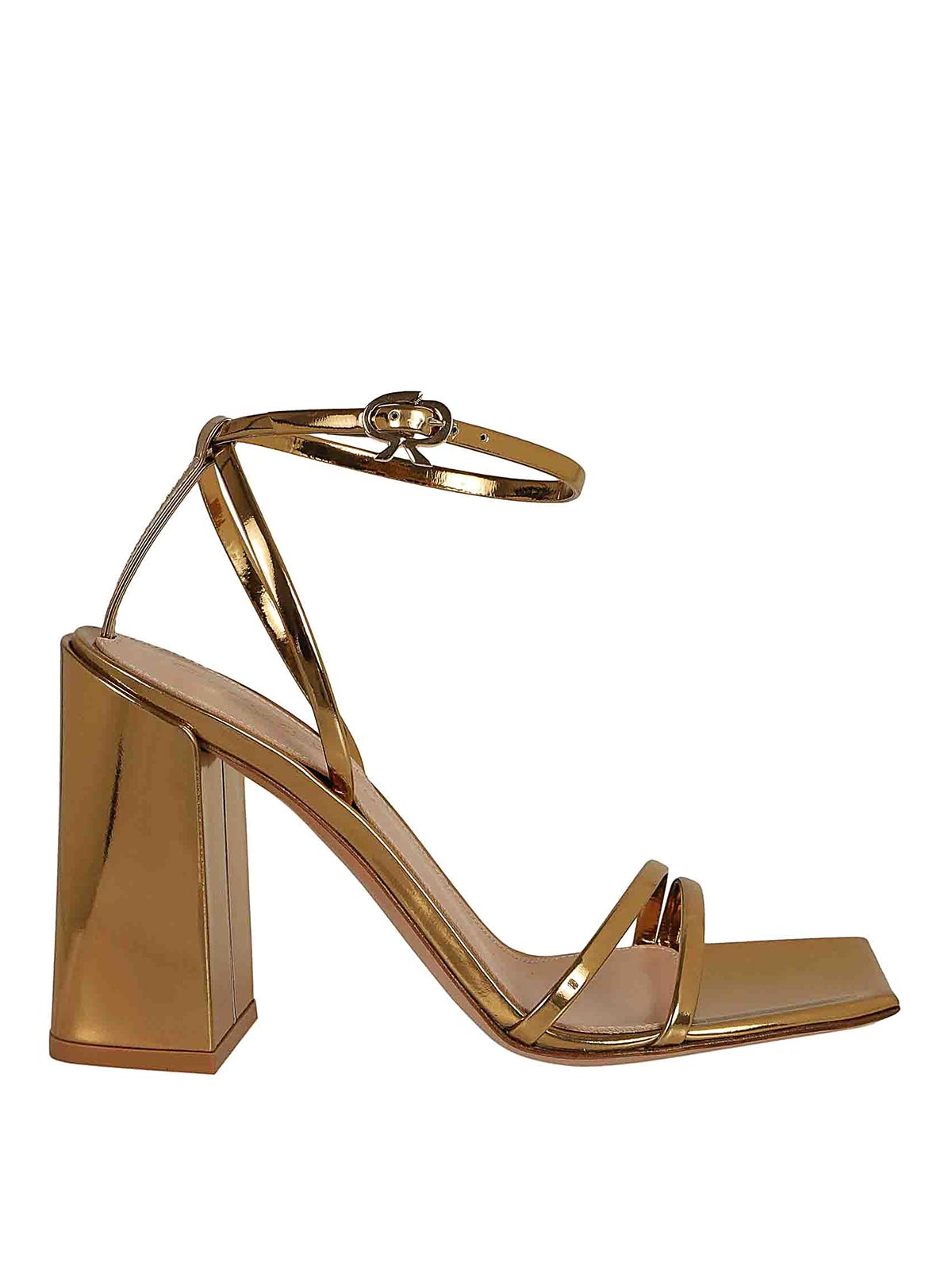 Shop Gianvito Rossi Leather Sandals In Brown
