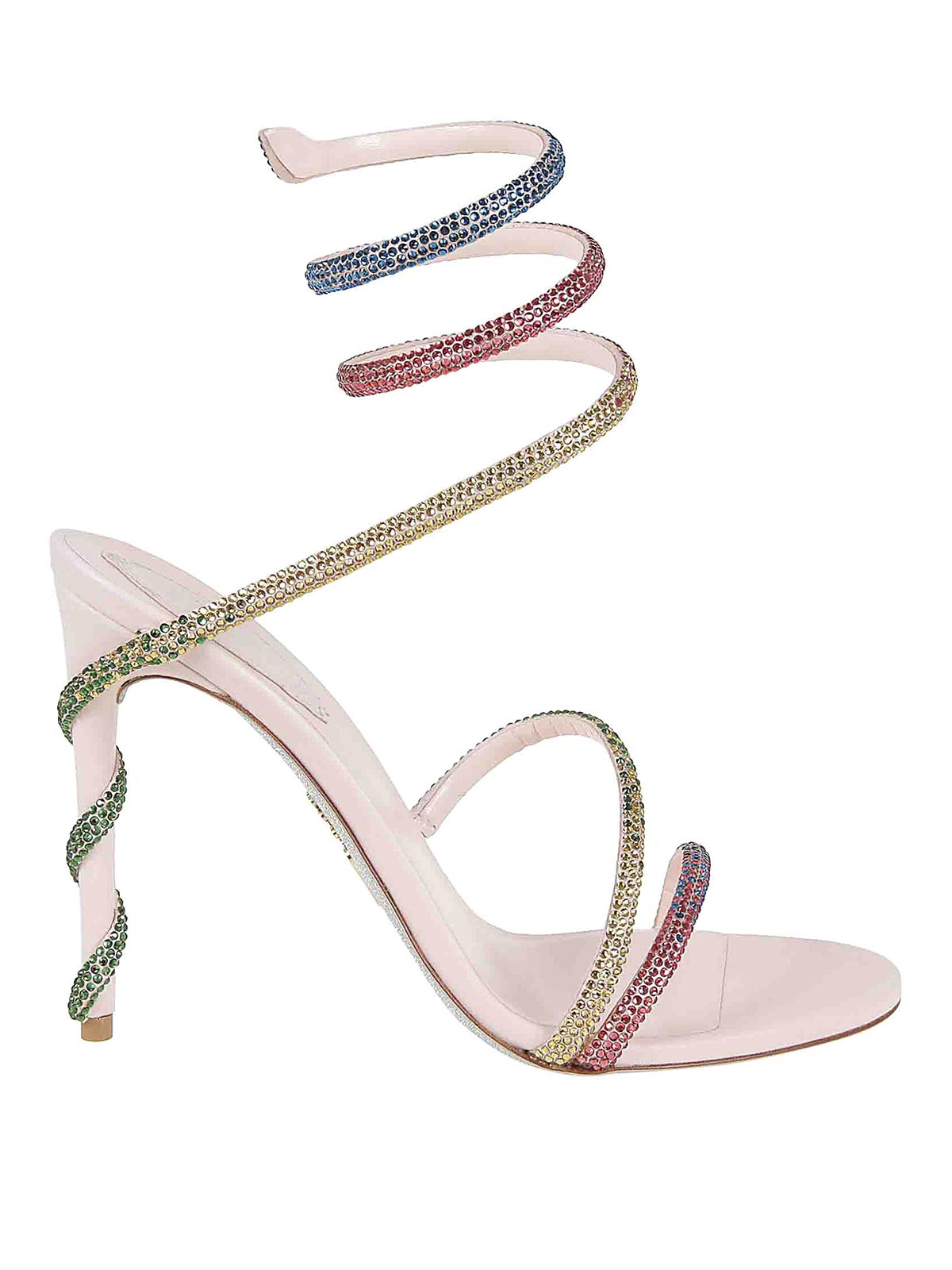 René Caovilla Margot 120mm Crystal-embelished Sandals In Multicolour