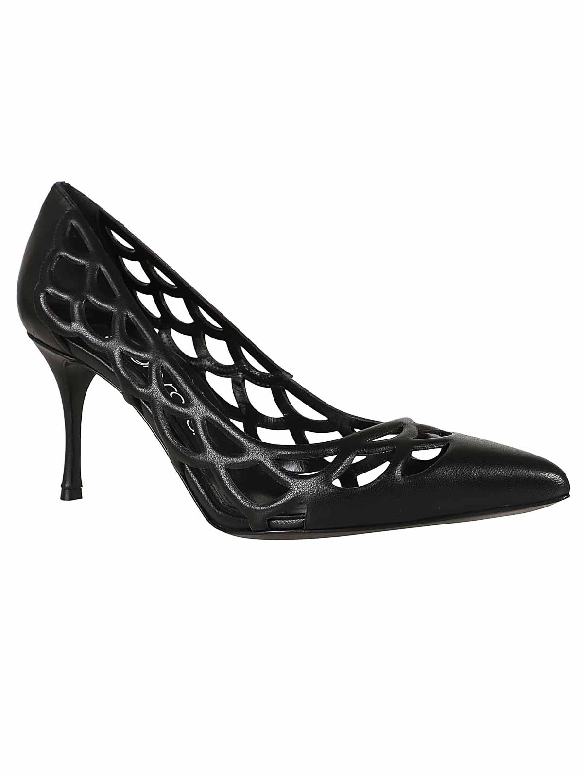Shop Sergio Rossi Mermaid Court Shoes In Black
