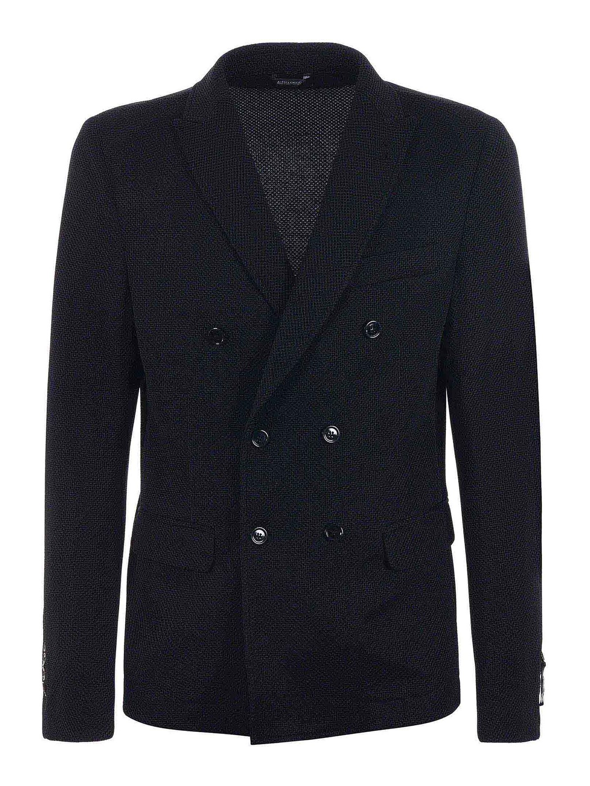 Shop Daniele Alessandrini Double-breasted Jacket In Black