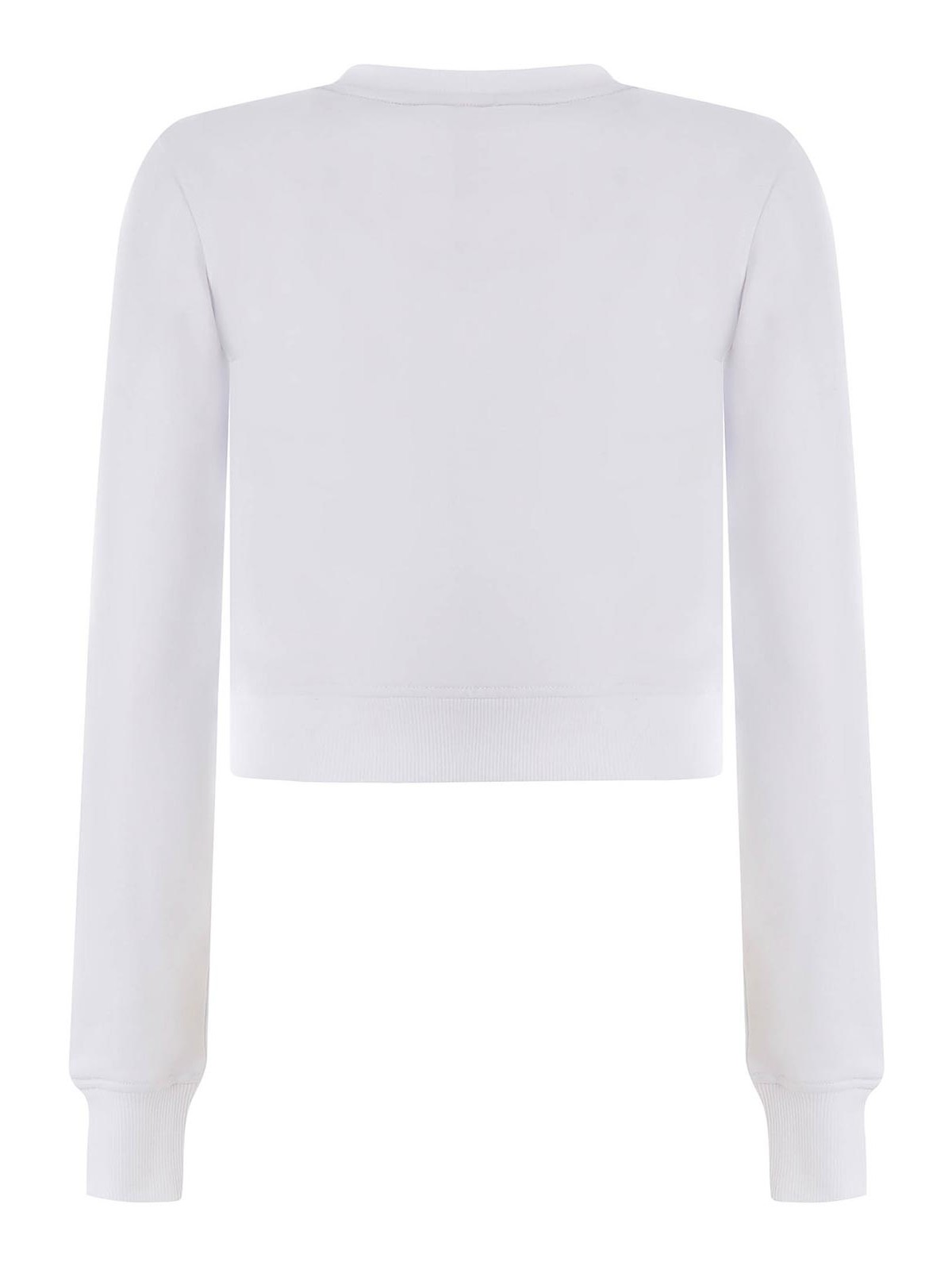 Shop Diesel Cotton Blend Sweatshirt In White