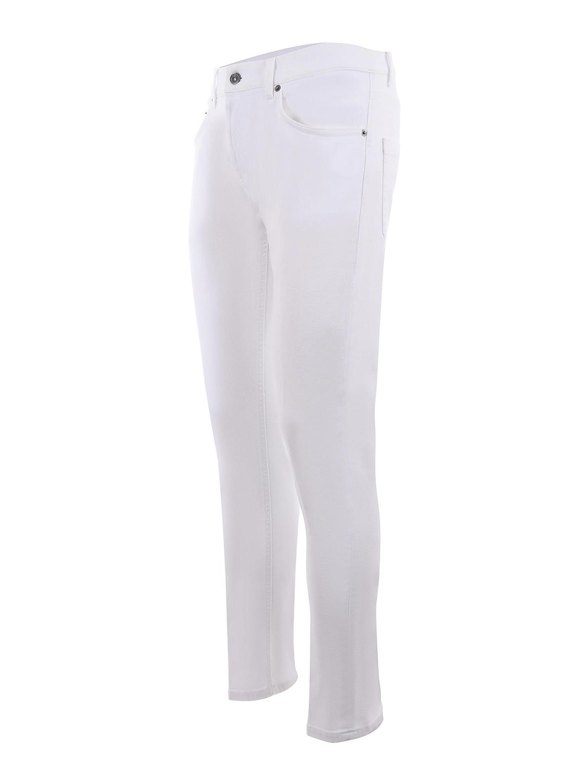 Shop Dondup Stretch Denim Jeans In White