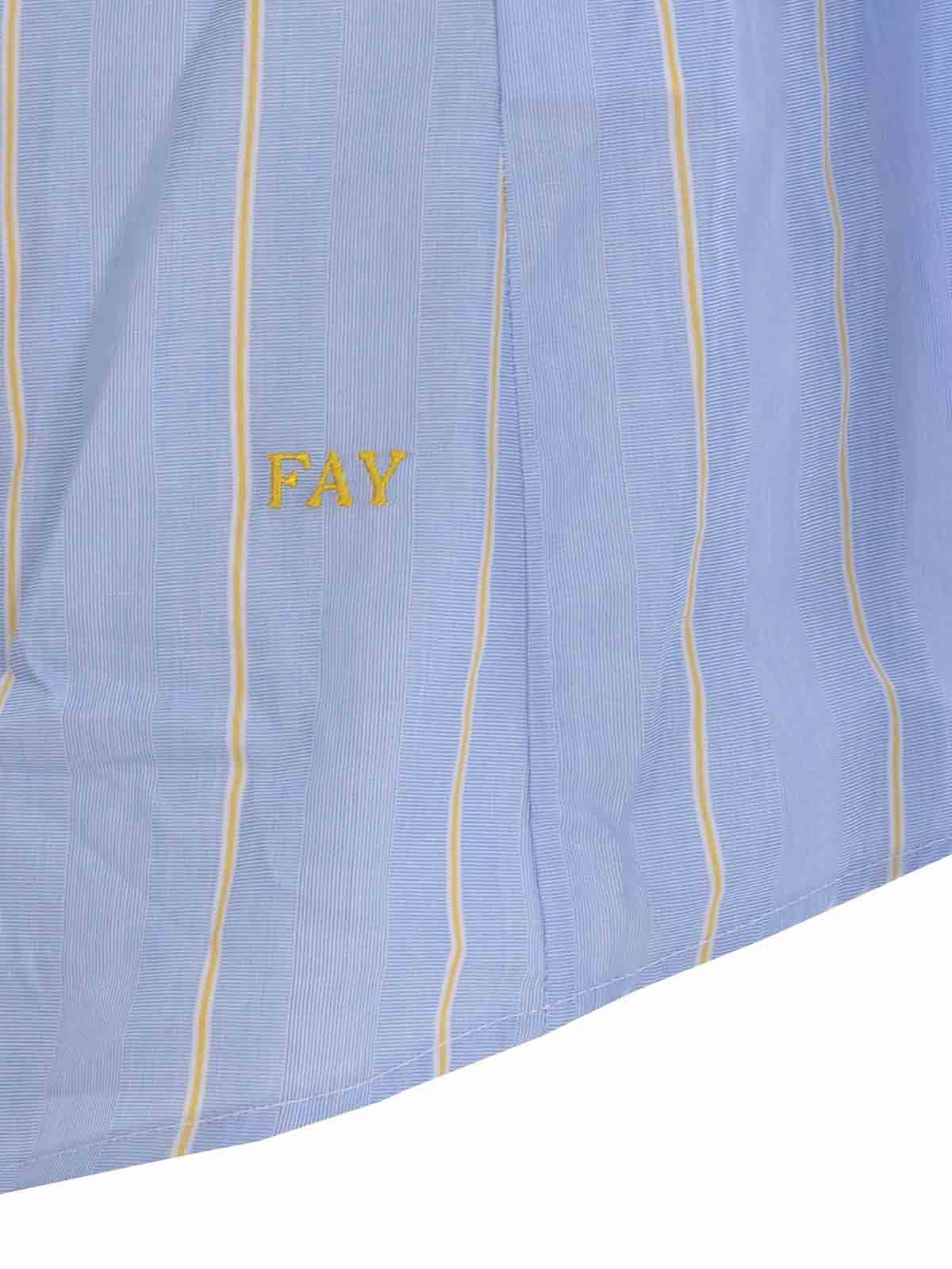 Shop Fay Camisa - Azul Claro In Light Blue