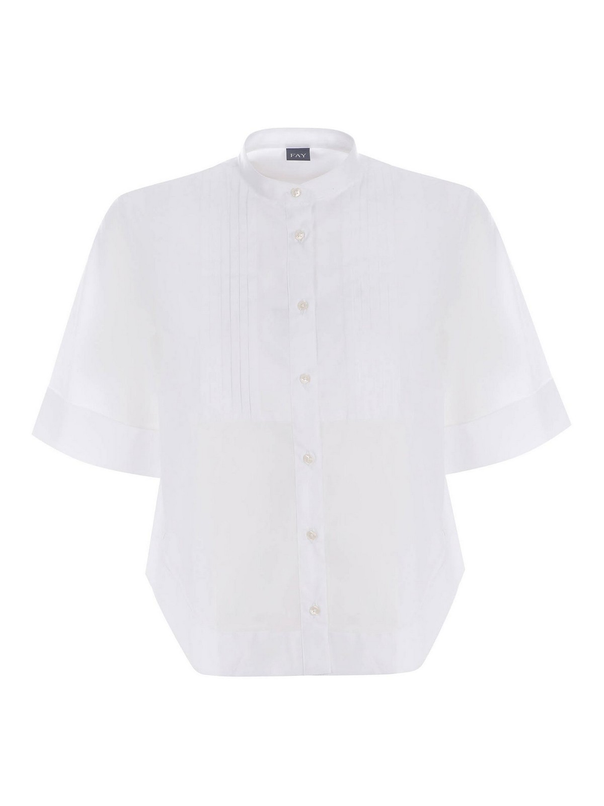Fay Poplin Shirt In White