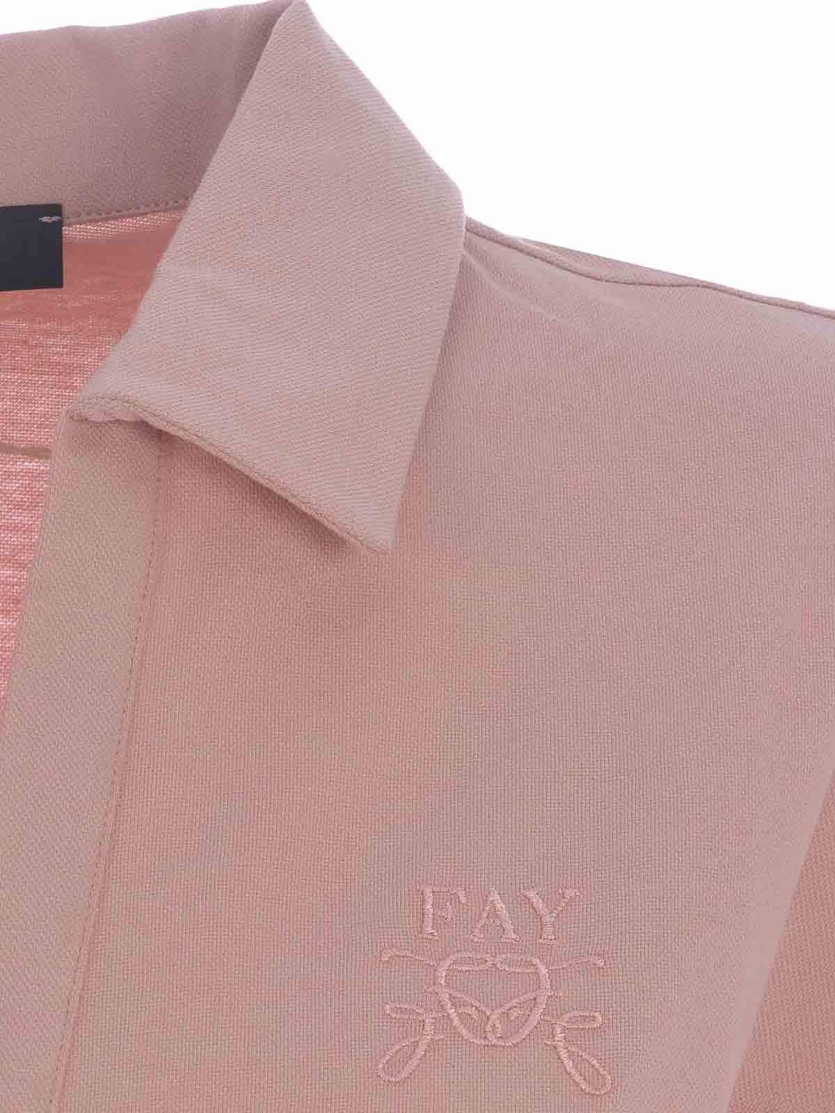 Shop Fay Polo In Nude & Neutrals