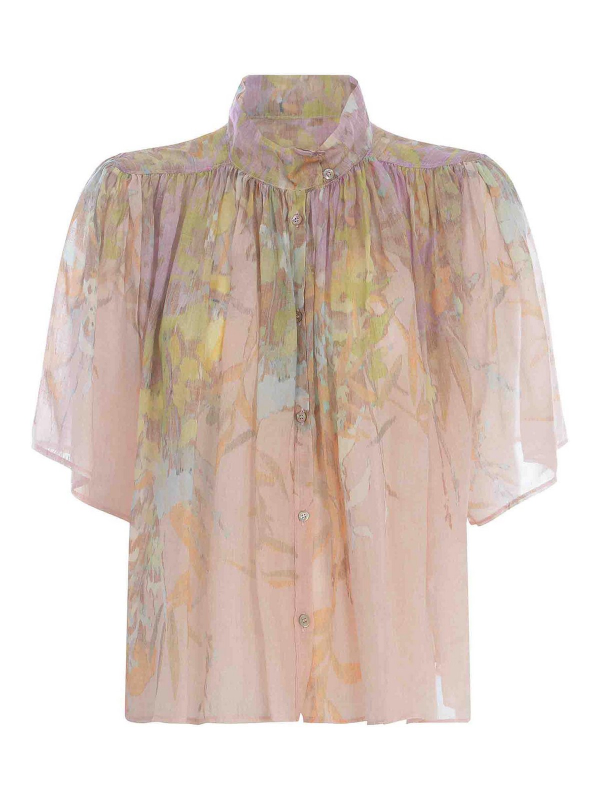 Shop Forte Forte Cotton And Silk Shirt In Light Pink