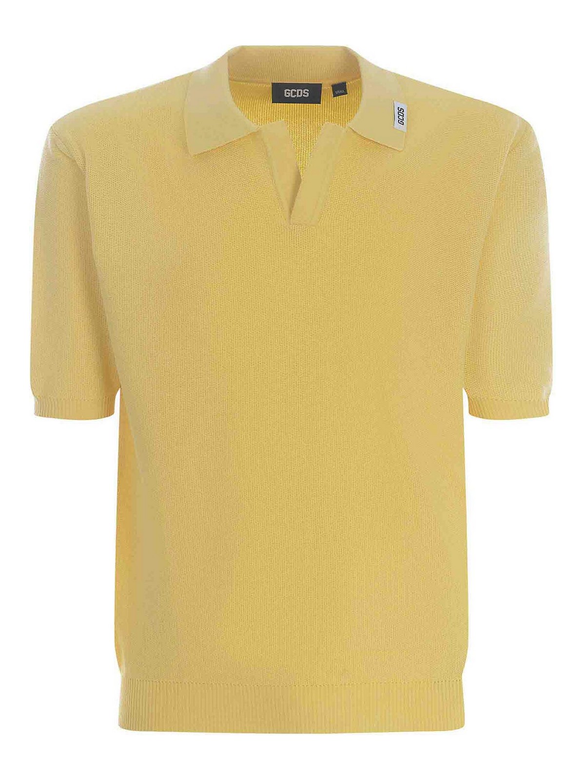 Shop Gcds Cotton Polo In Yellow
