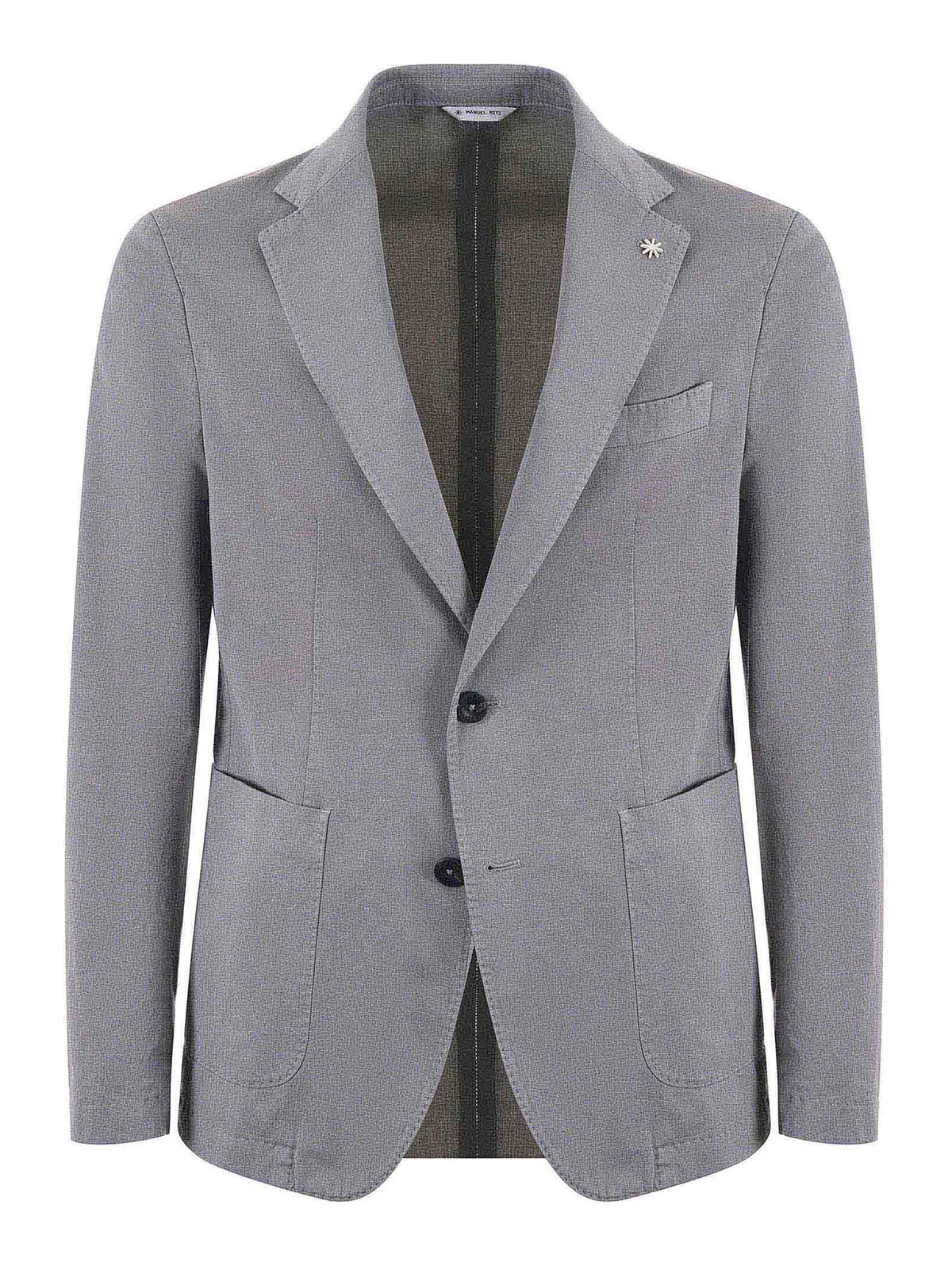 Shop Manuel Ritz Jacket In Grey
