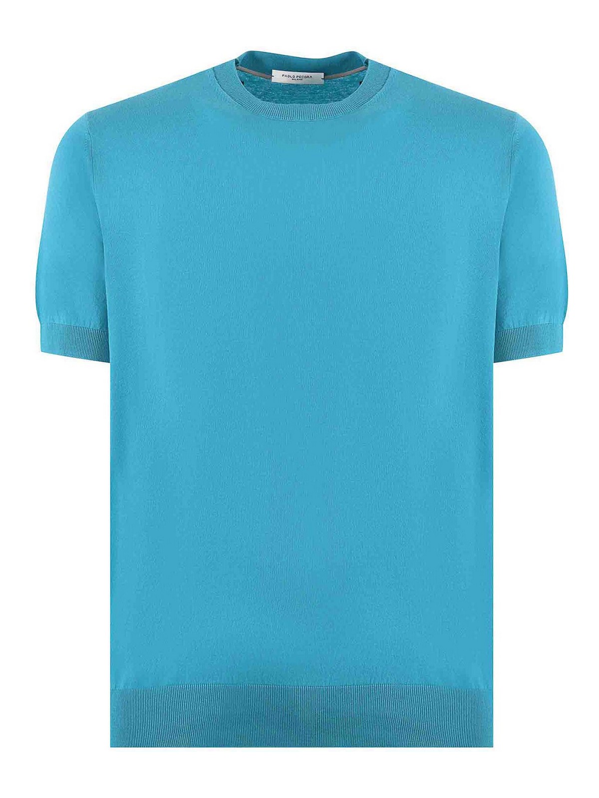 Shop Paolo Pecora Camiseta - Azul Claro In Light Blue