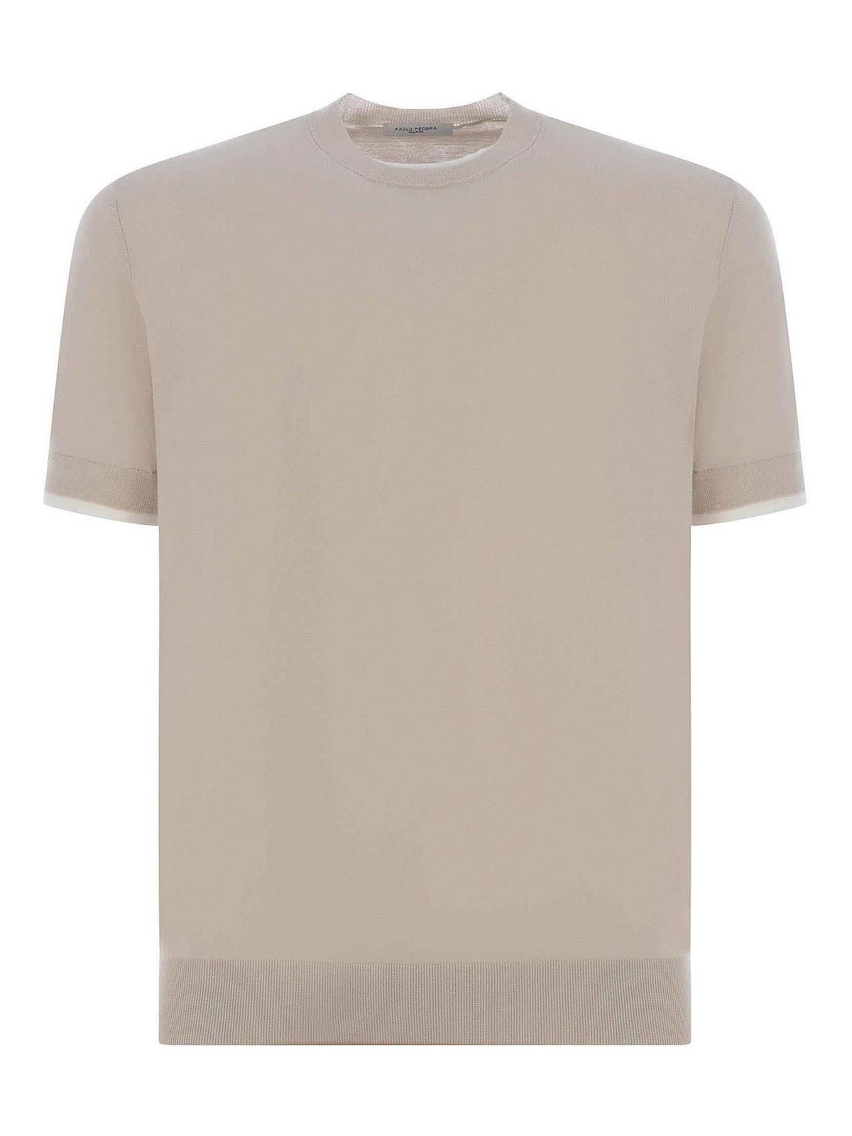 Shop Paolo Pecora Sweater  Made Of Cotton In Beige