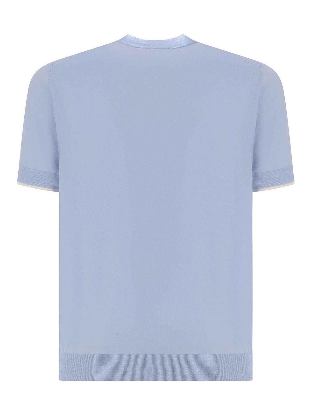 Shop Paolo Pecora Sweater  Made Of Cotton In Light Blue