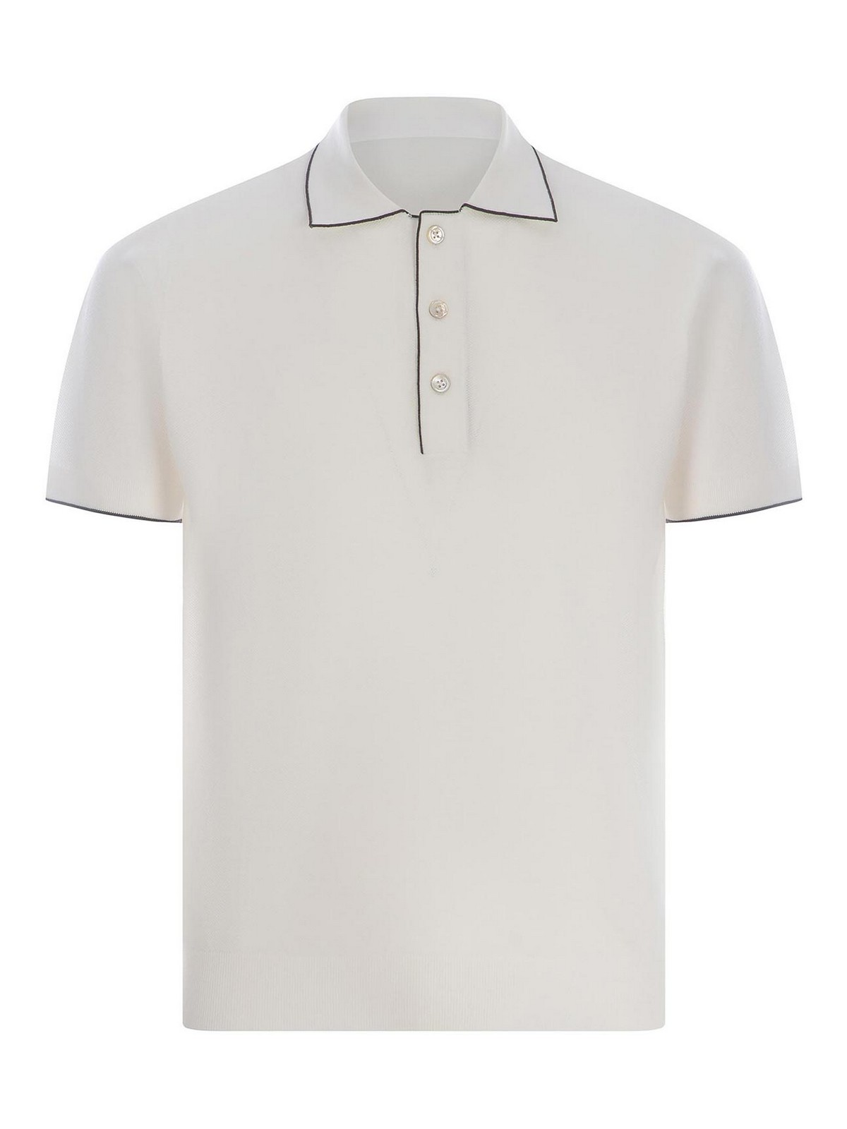 Shop Paolo Pecora Polo Shirt  Made Of Cotton In White