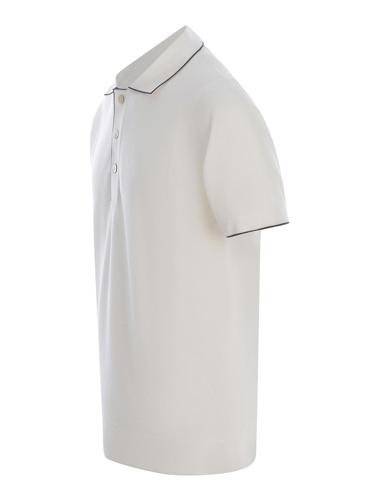 Shop Paolo Pecora Polo Shirt  Made Of Cotton In White