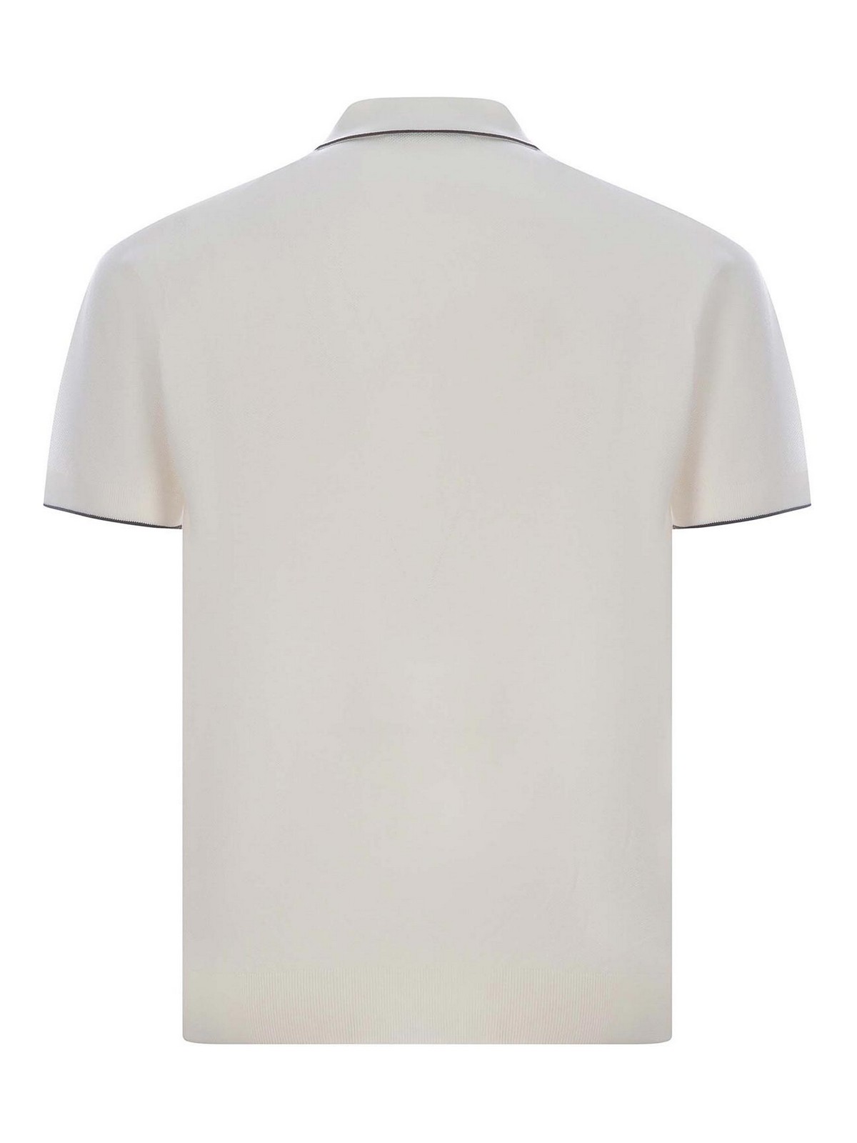 Shop Paolo Pecora Polo Shirt  Made Of Cotton In White