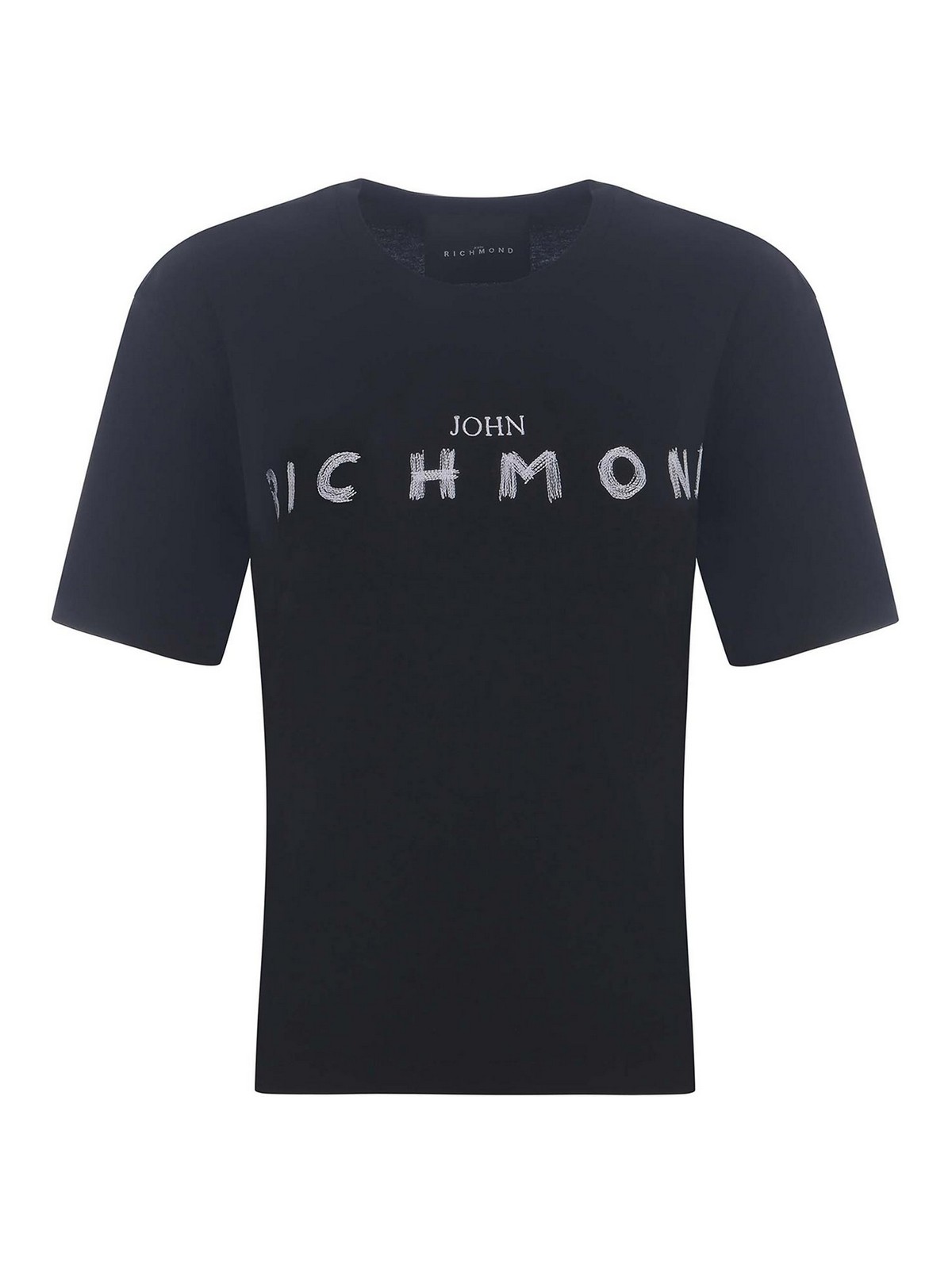 Shop John Richmond Cotton Tee In Black