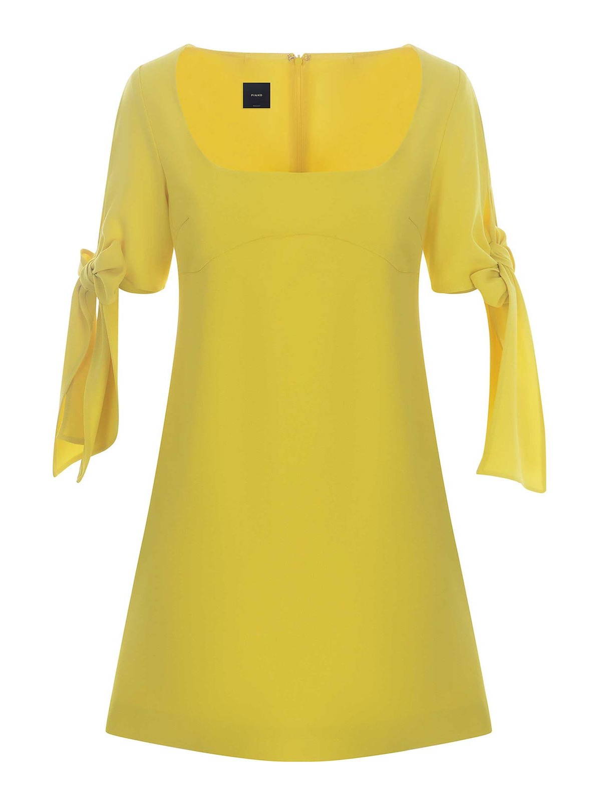 Shop Pinko Vestido Corto - Amarillo In Yellow