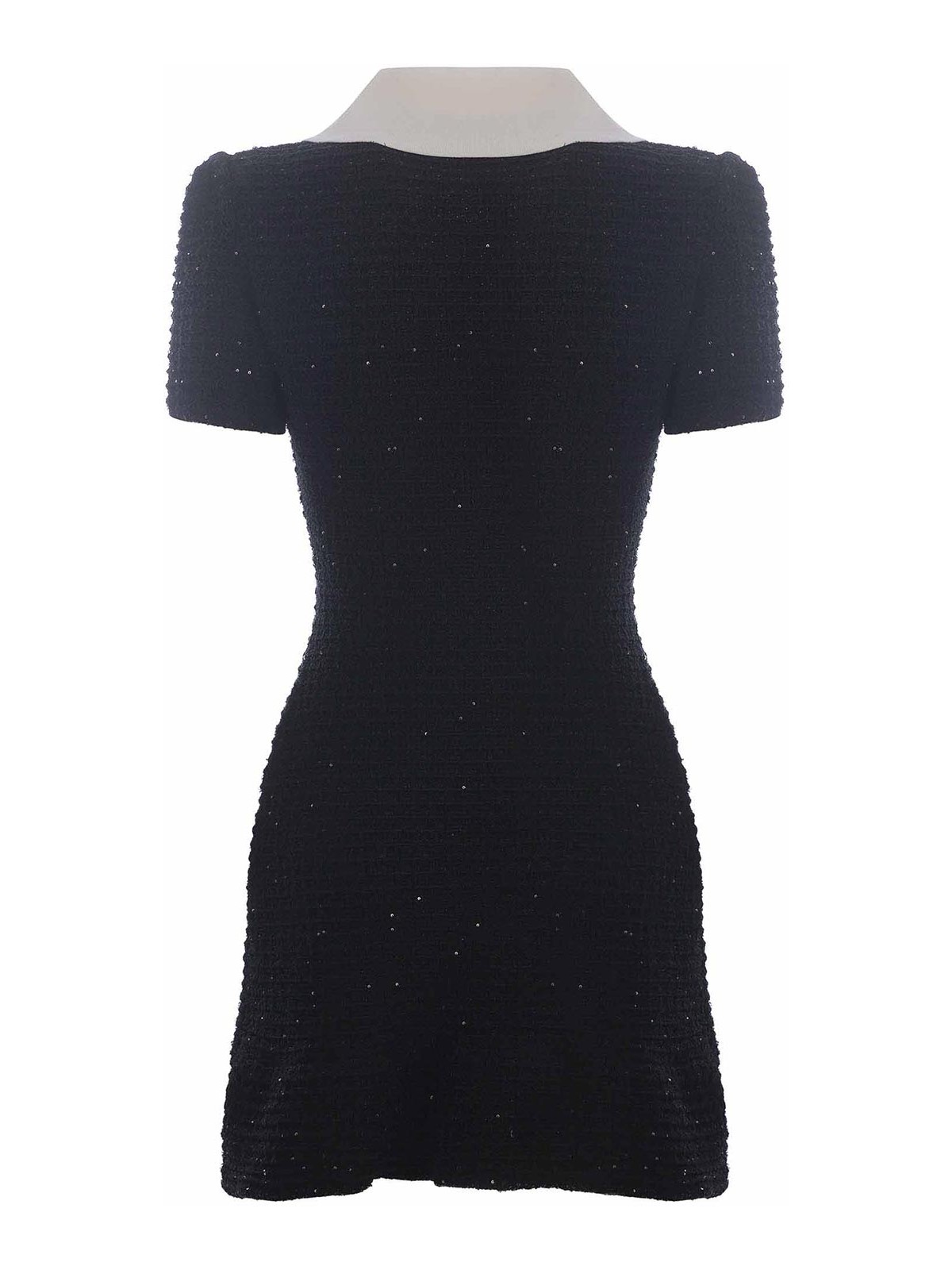 Shop Self-portrait Knitted Dress In Black