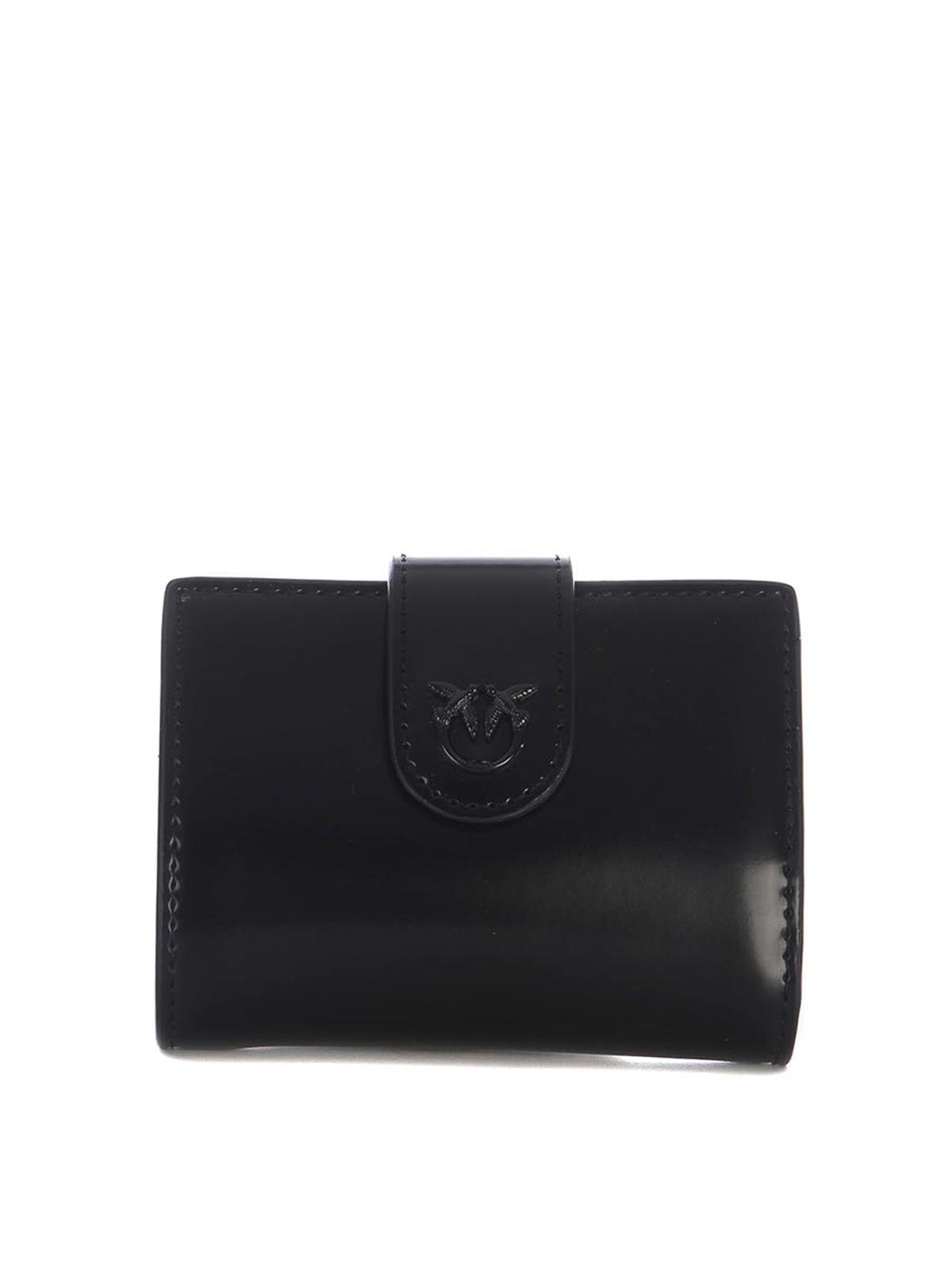 Shop Pinko Leather Wallet In Black