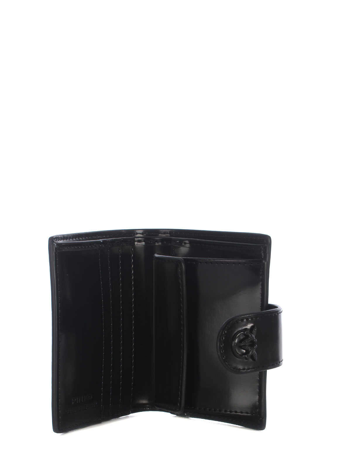 Shop Pinko Leather Wallet In Black