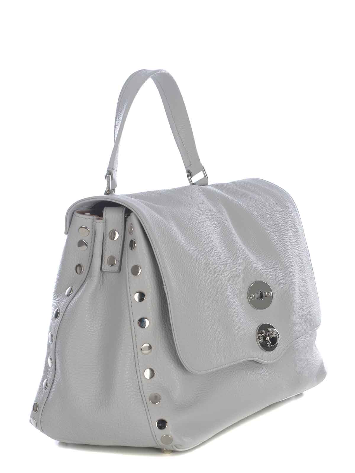 Shop Zanellato Calfskin Bag In Grey