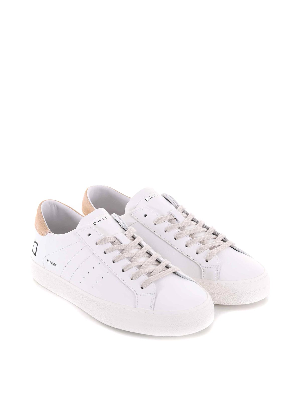 Shop Date Calfskin Sneakers In White