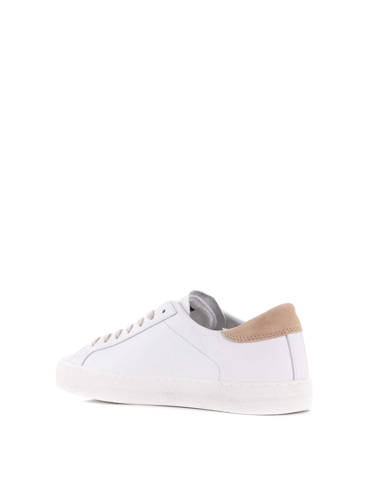 Shop Date Calfskin Sneakers In White
