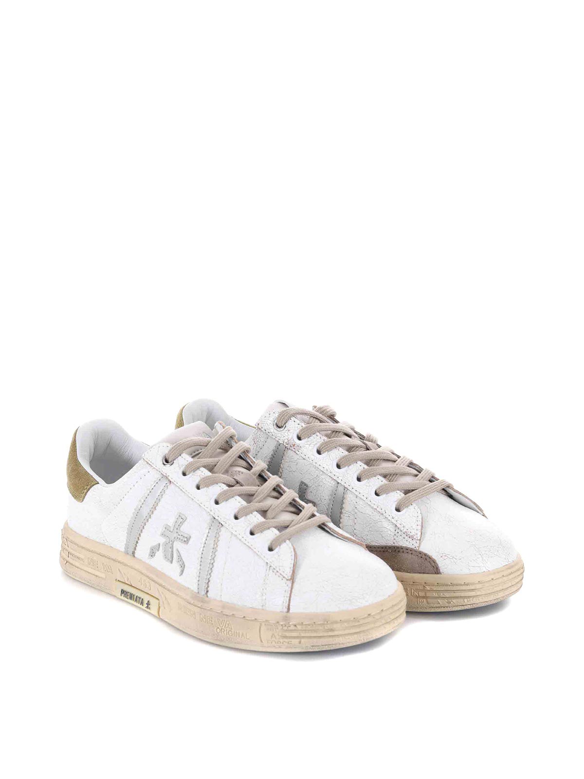 Shop Premiata Sneakers In White