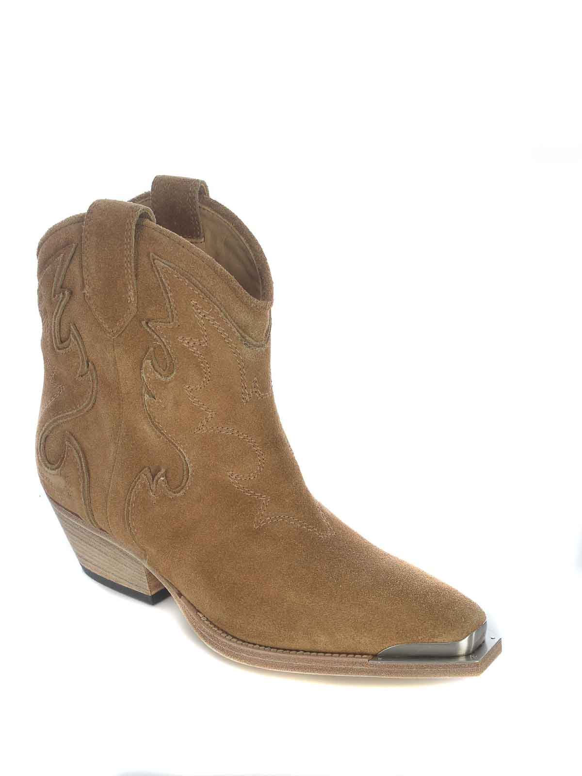 Shop Vic Matie Suede Ankle Boots In Brown