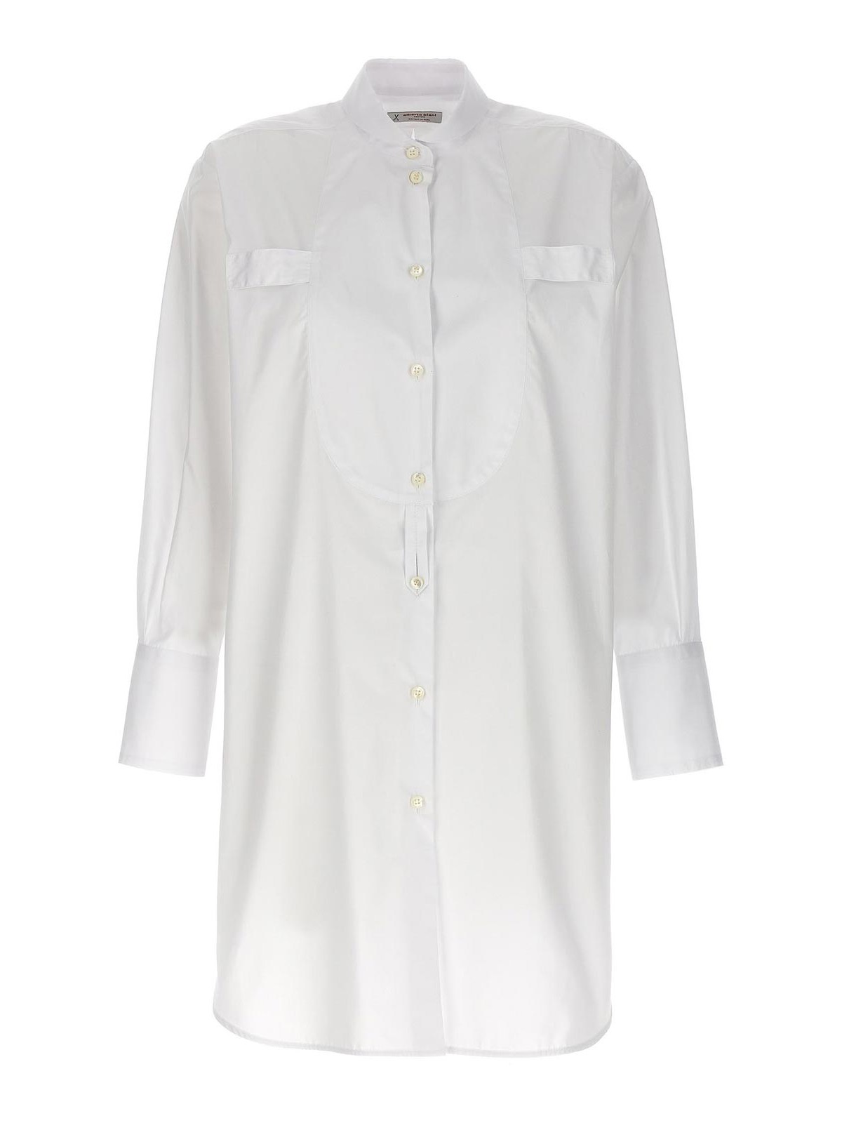 Shop Alberto Biani Tuxedo Shirt In White