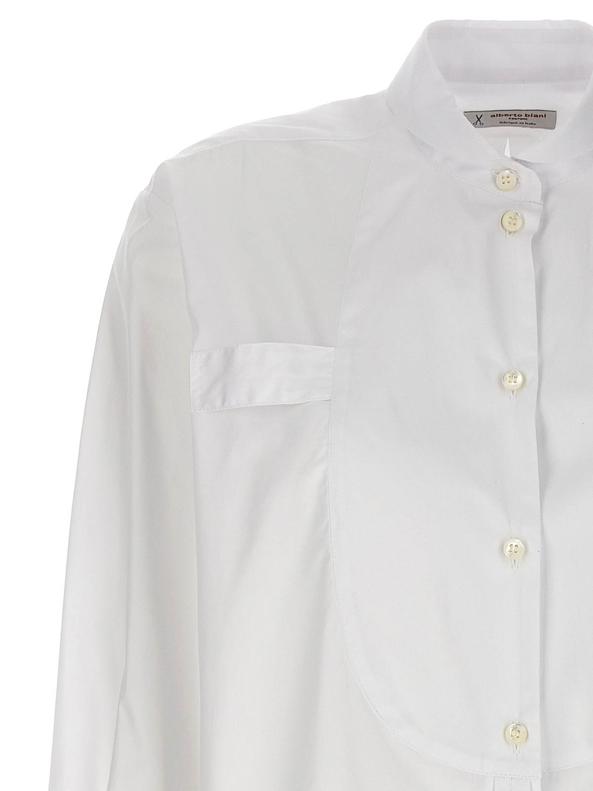 Shop Alberto Biani Tuxedo Shirt In White