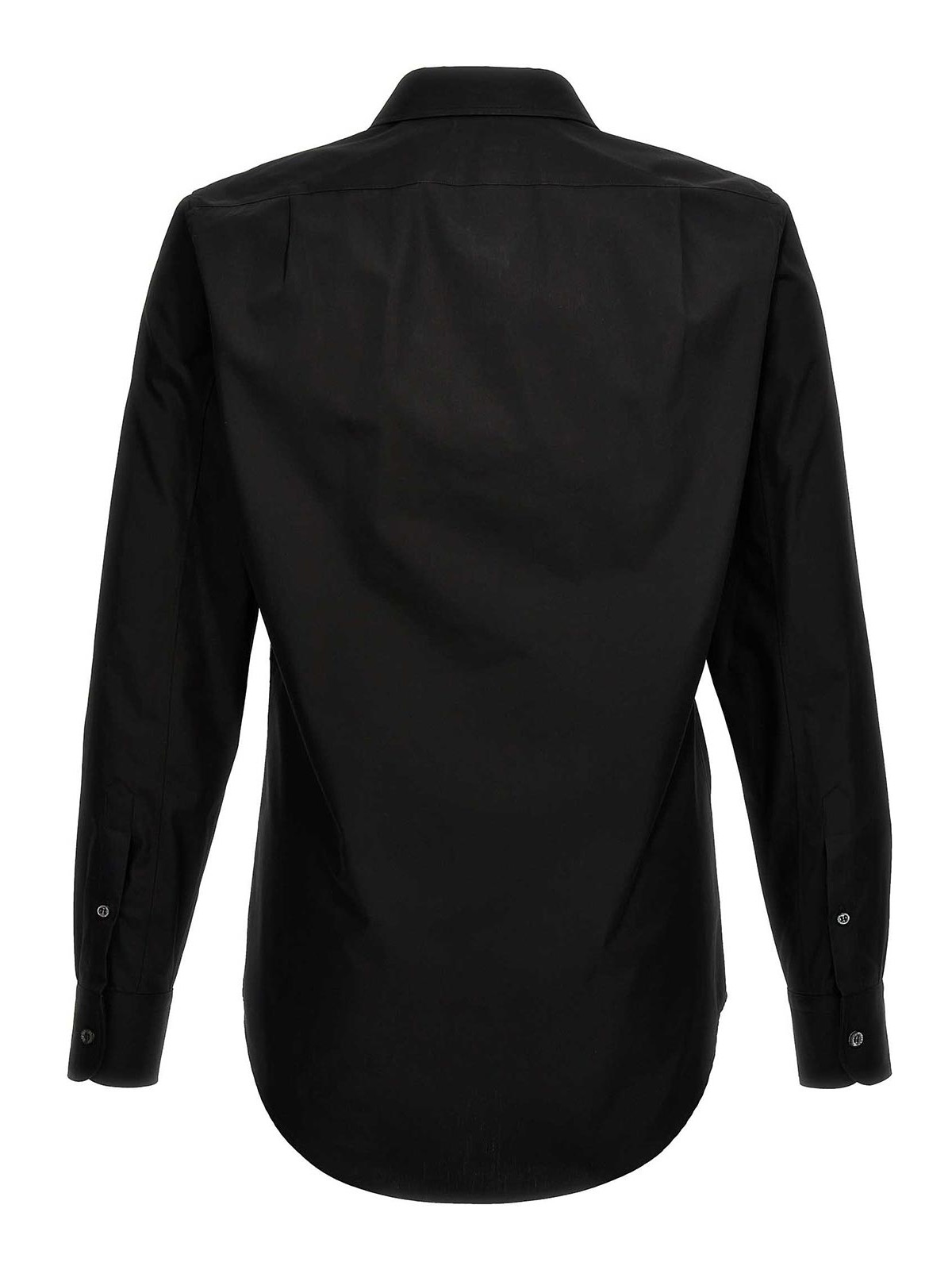 Alexander McQUEEN 長袖シャツ 黒 Alexander McQueen Rare Vintage 1996 Two Fabric Cotton Mix