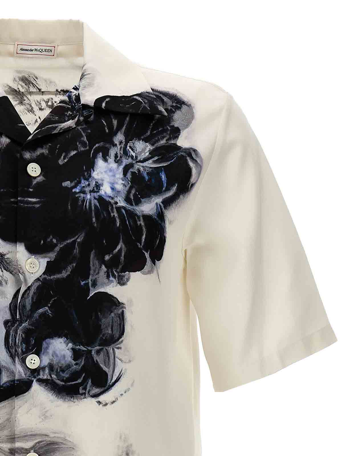 Shop Alexander Mcqueen Dutch Flower Shirt In White