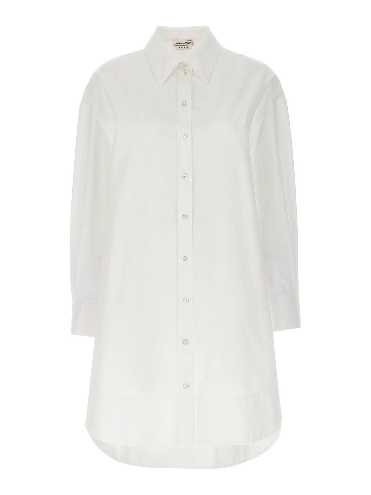 Shop Alexander Mcqueen Shirt Dress In White