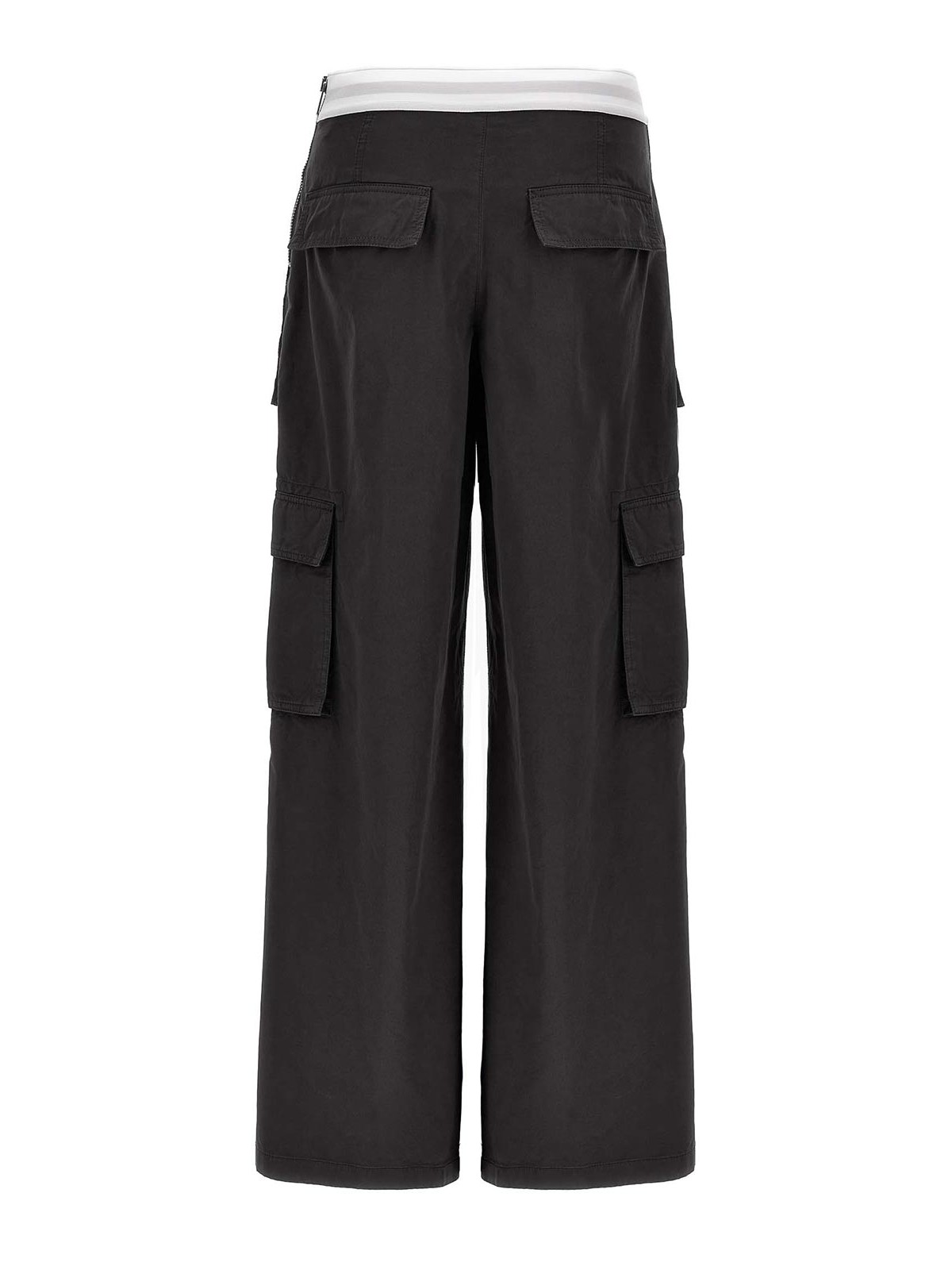 Shop Alexander Wang Mid Rise Cargo Rave Pants In Grey