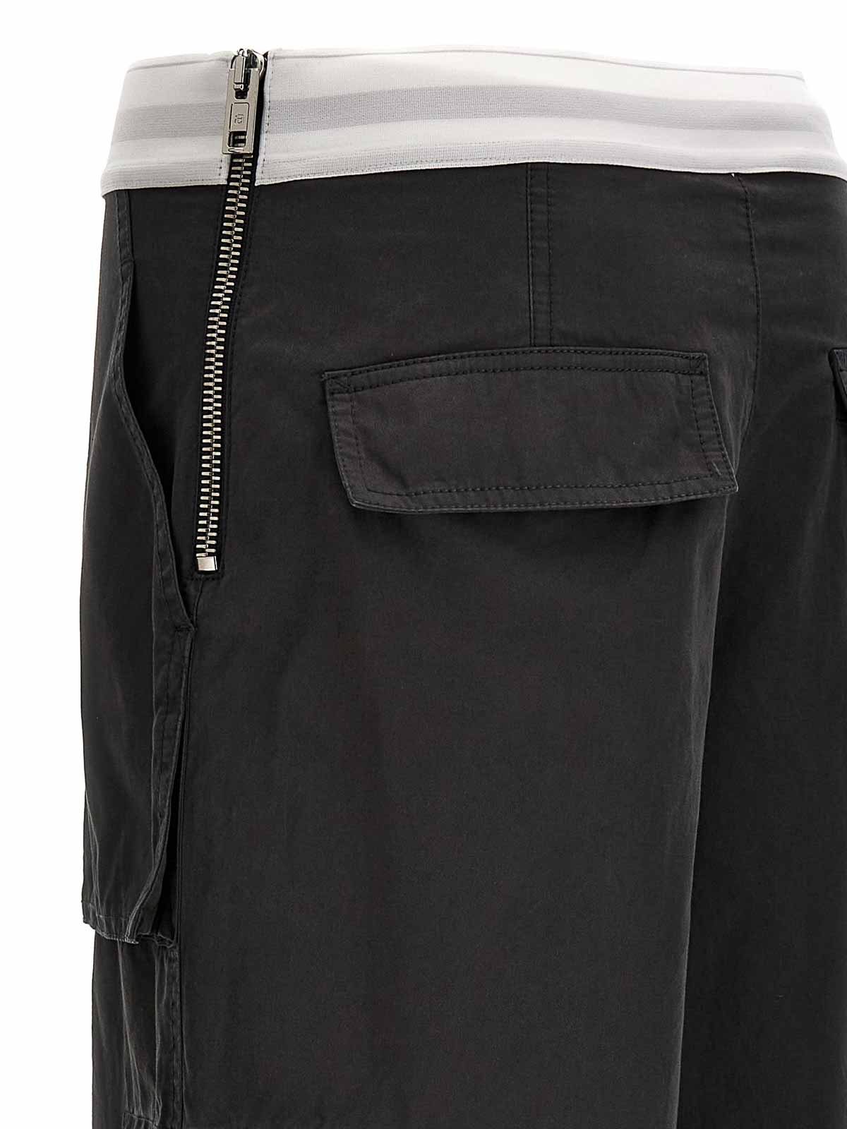Shop Alexander Wang Mid Rise Cargo Rave Pants In Grey