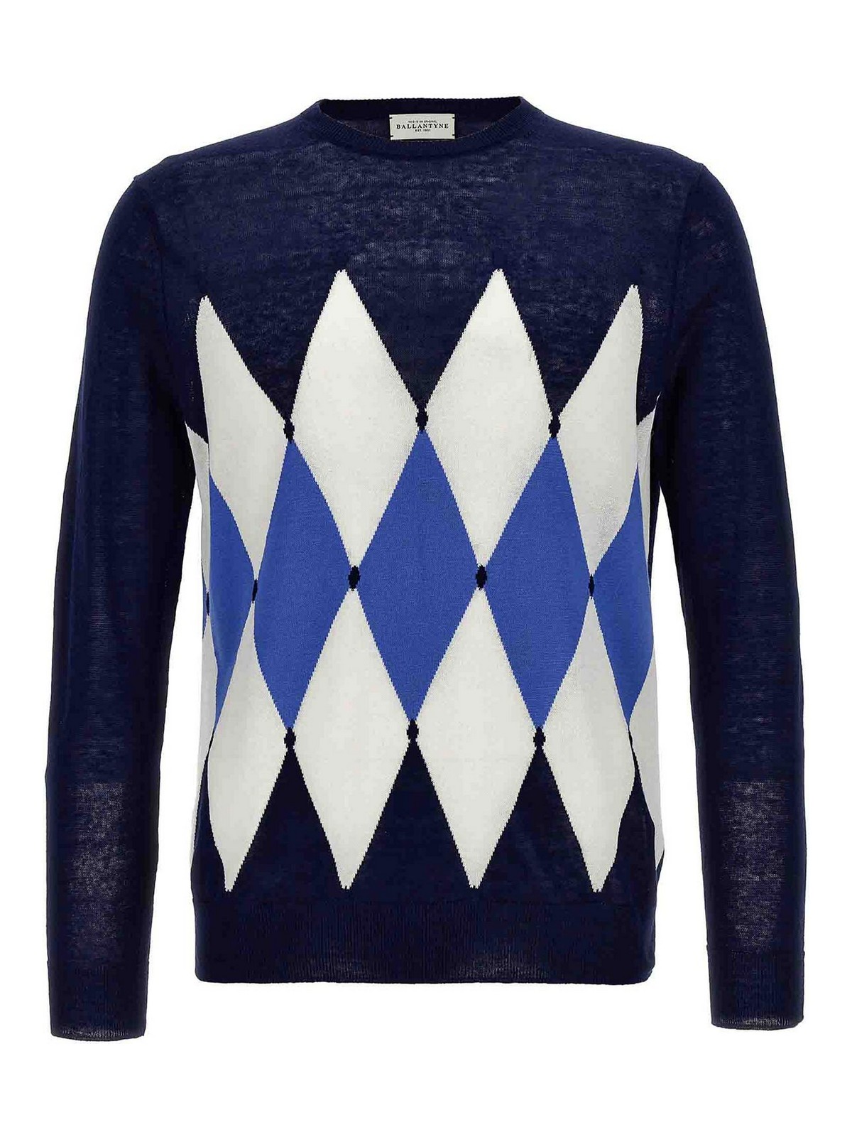Shop Ballantyne Argyle Sweater In Blue
