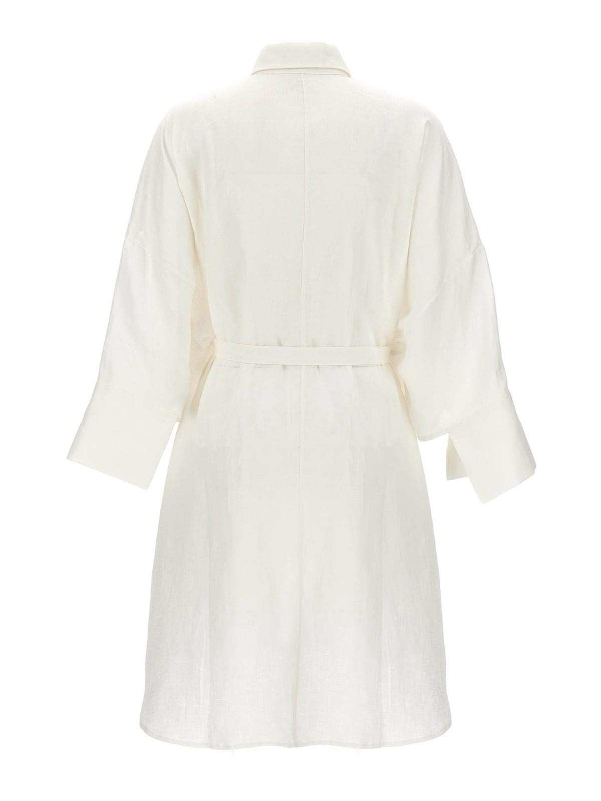 Shop Balossa Honami Shirt Dress In White