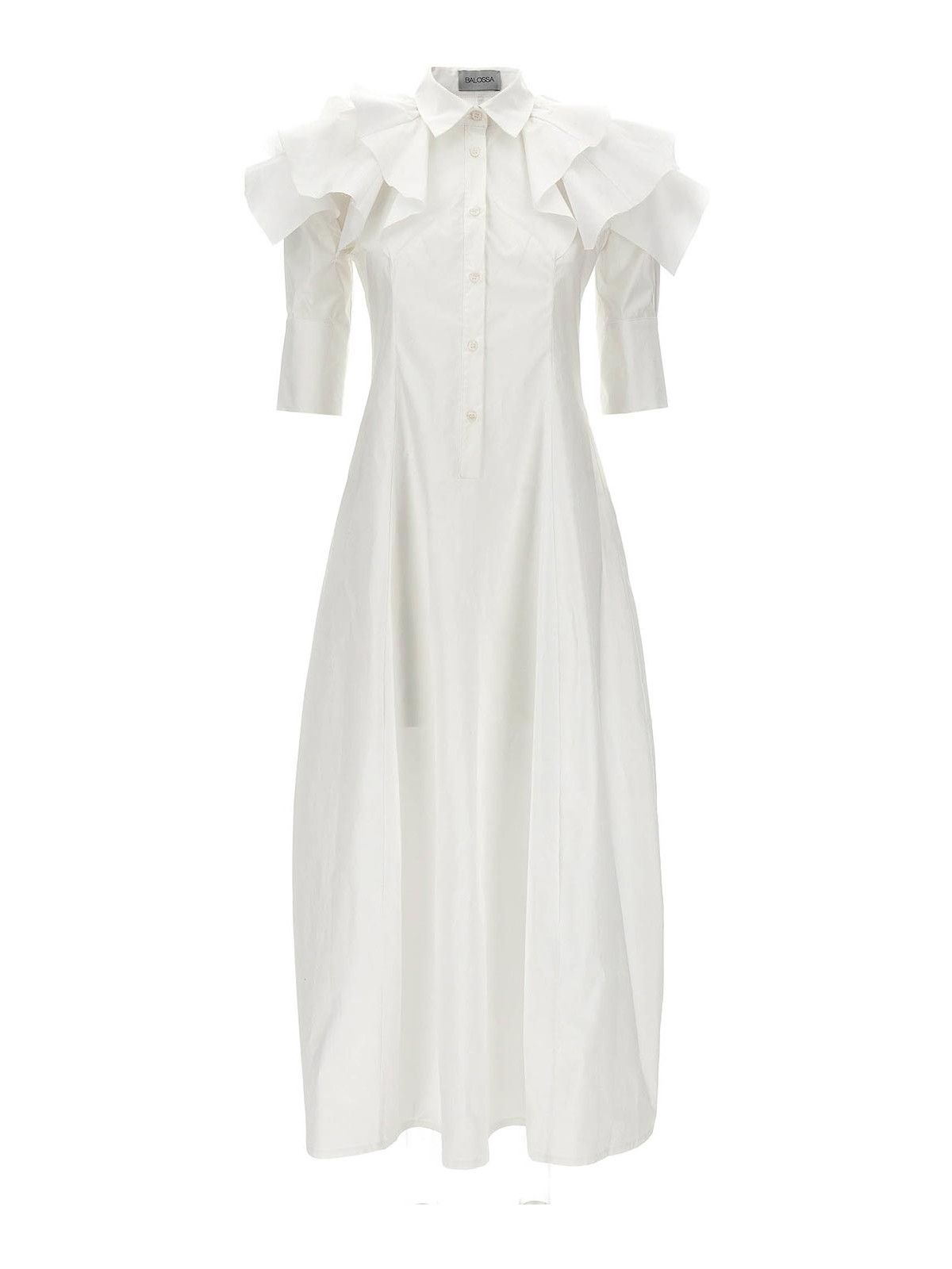 Shop Balossa Miami Shirt Dress In White